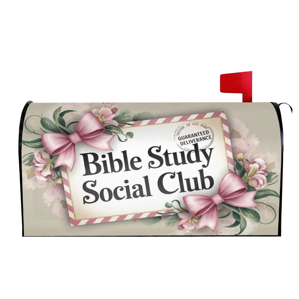Bible Study Social Club Coquette Magnetic Mailbox Cover