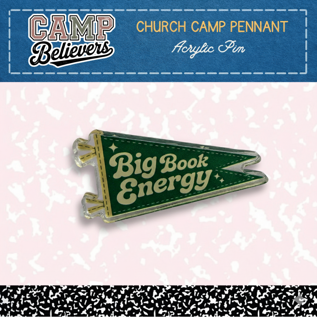 Camp Believers Pennant Lapel Pin - Big Book Energy