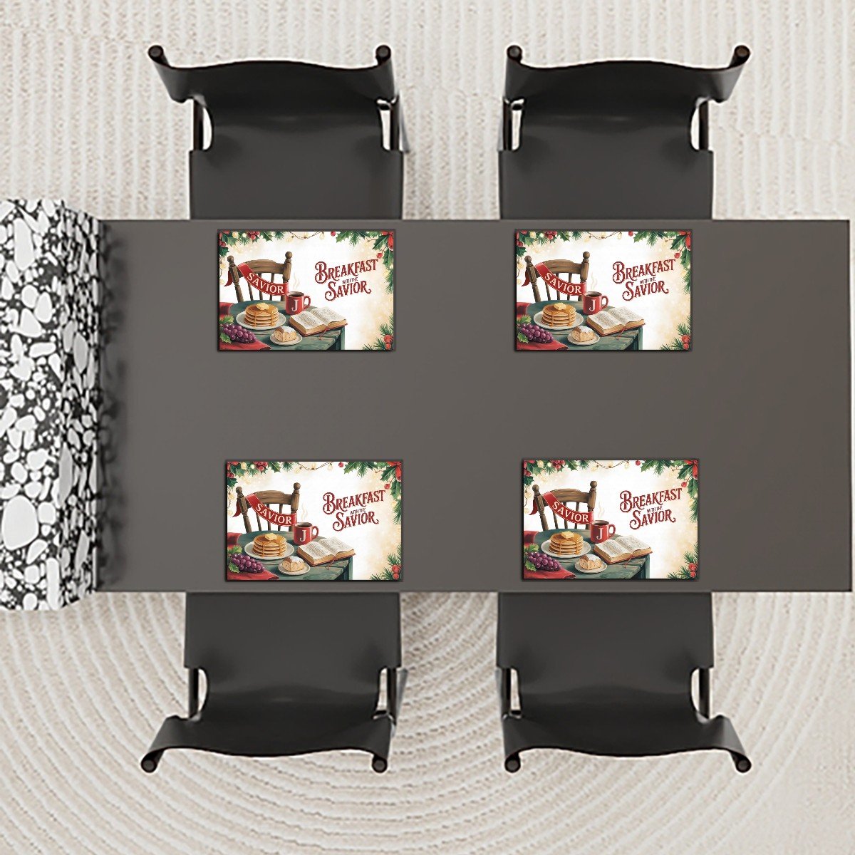 4 pcs Breakfast with the Savior Placemat Set