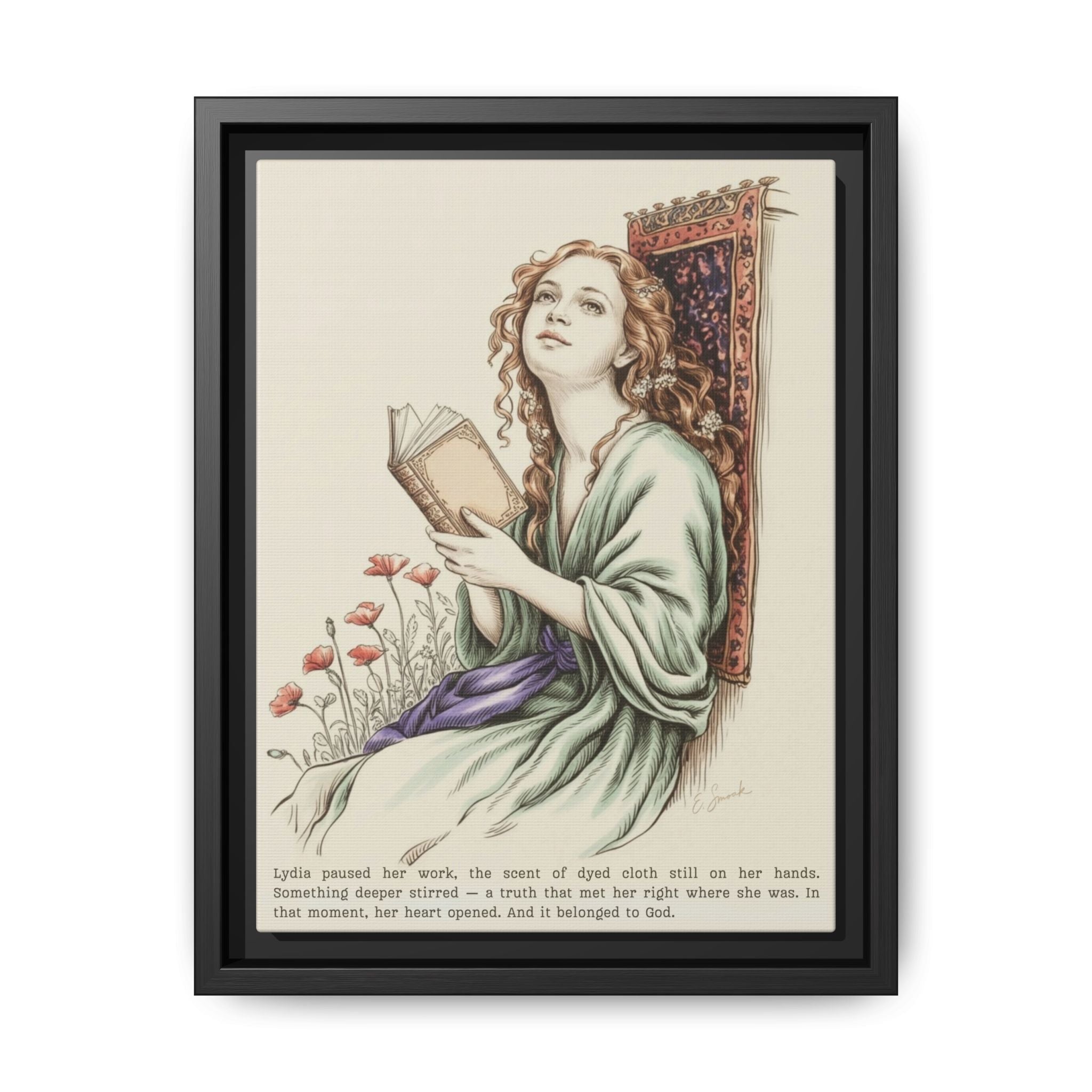 Bookish Woman of the Bible | Lydia | Framed Canvas
