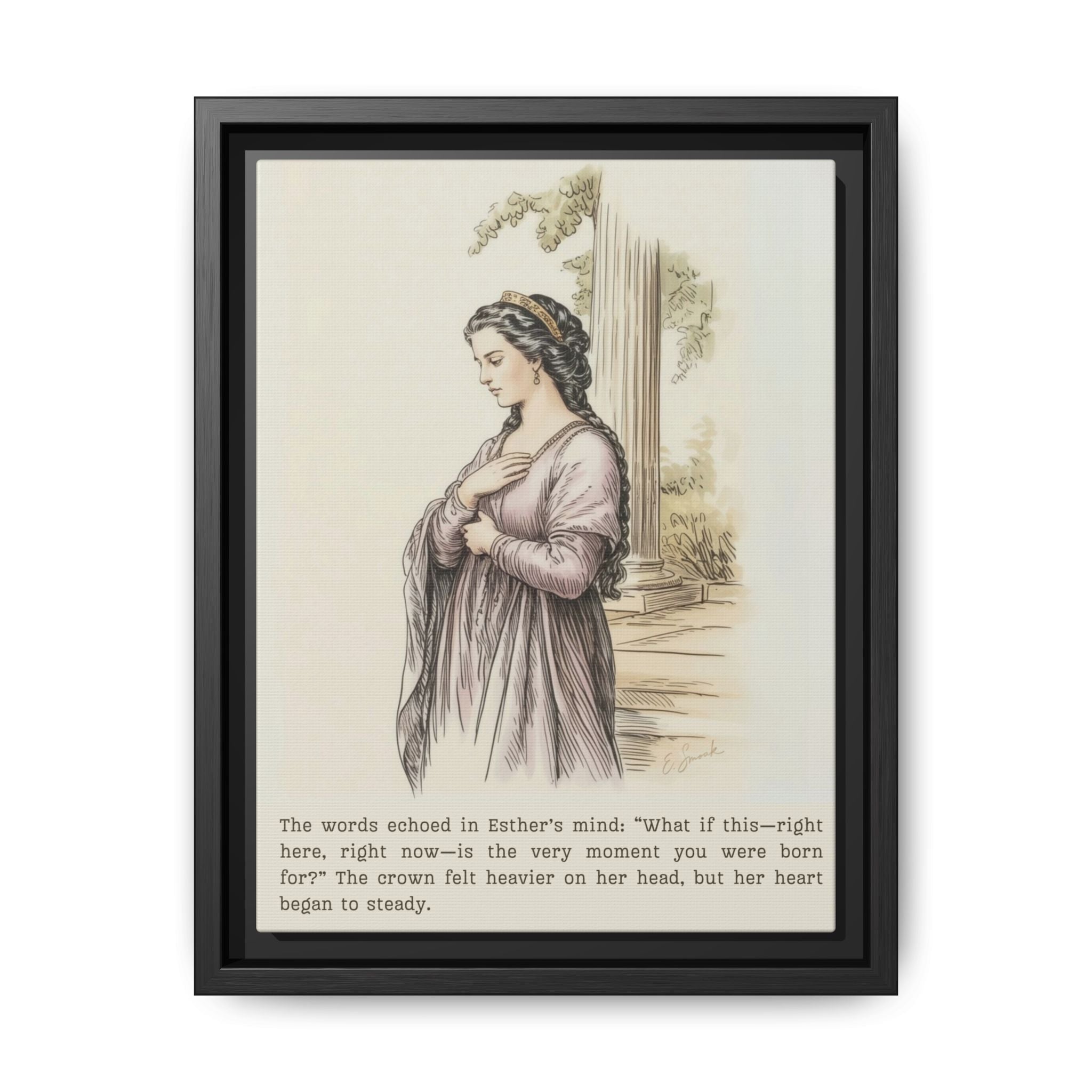 Bookish Woman of the Bible | Esther | Framed Canvas