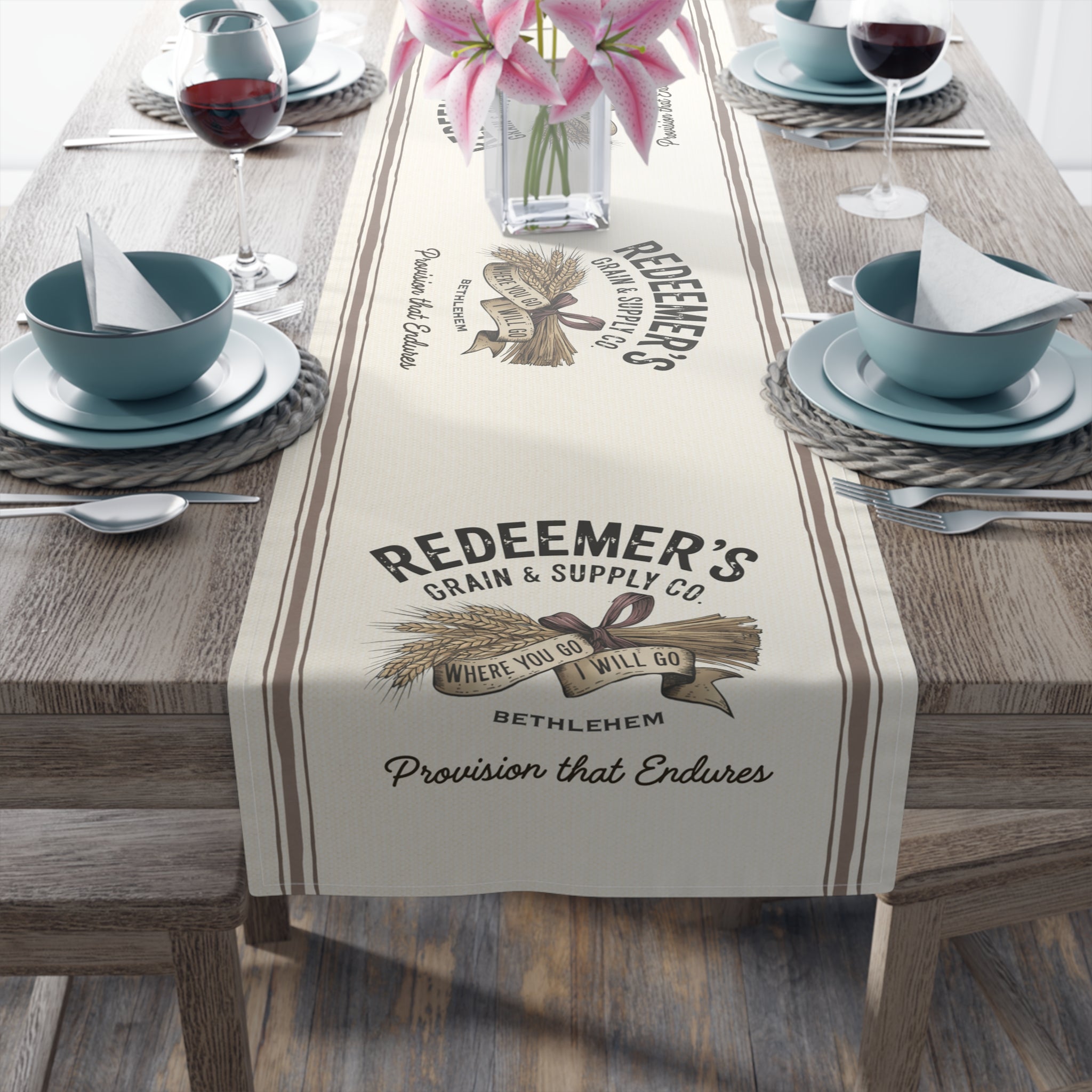 Redeemer’s Grain & Supply Table Runner | Ruth & Boaz
