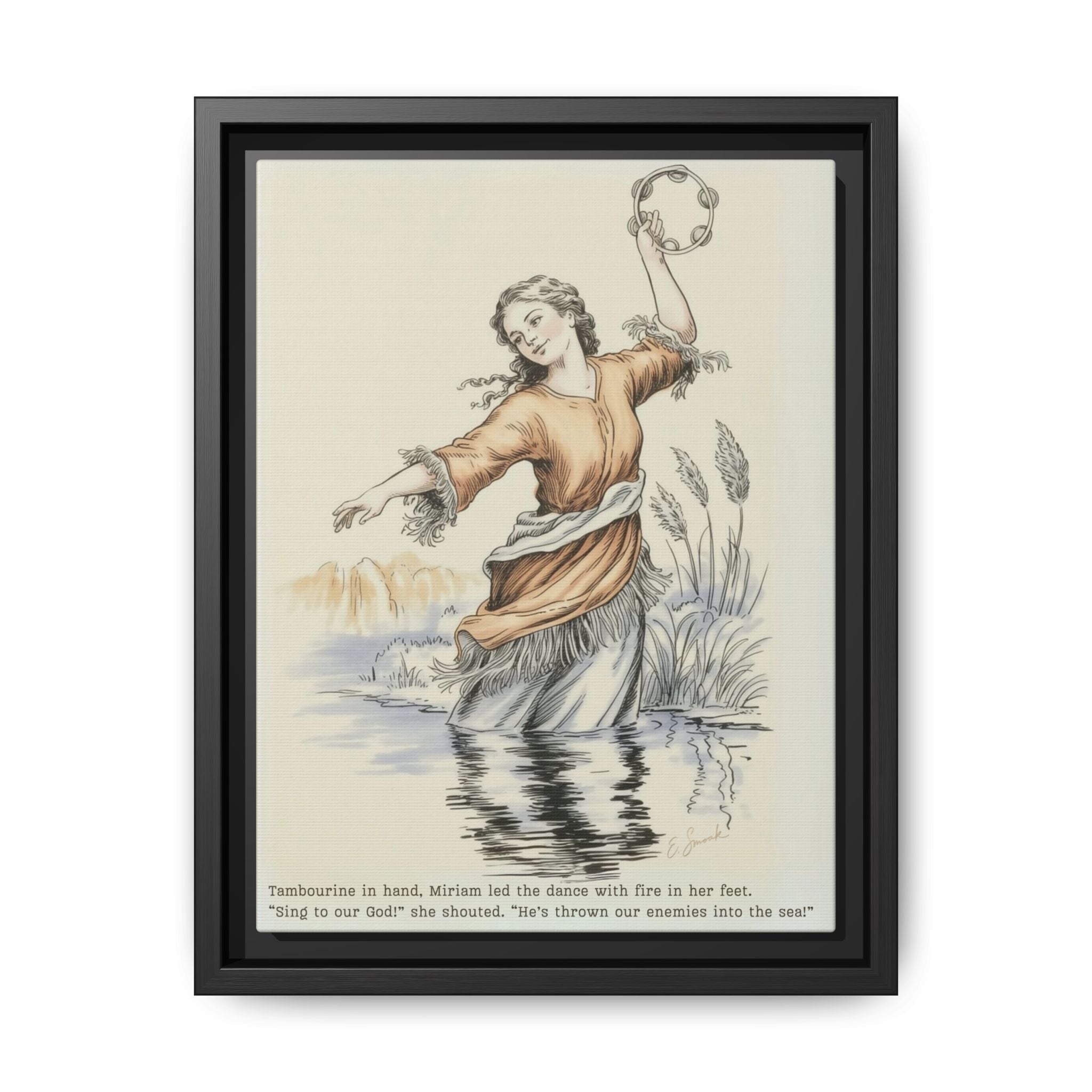 Bookish Woman of the Bible | Miriam | Framed Canvas