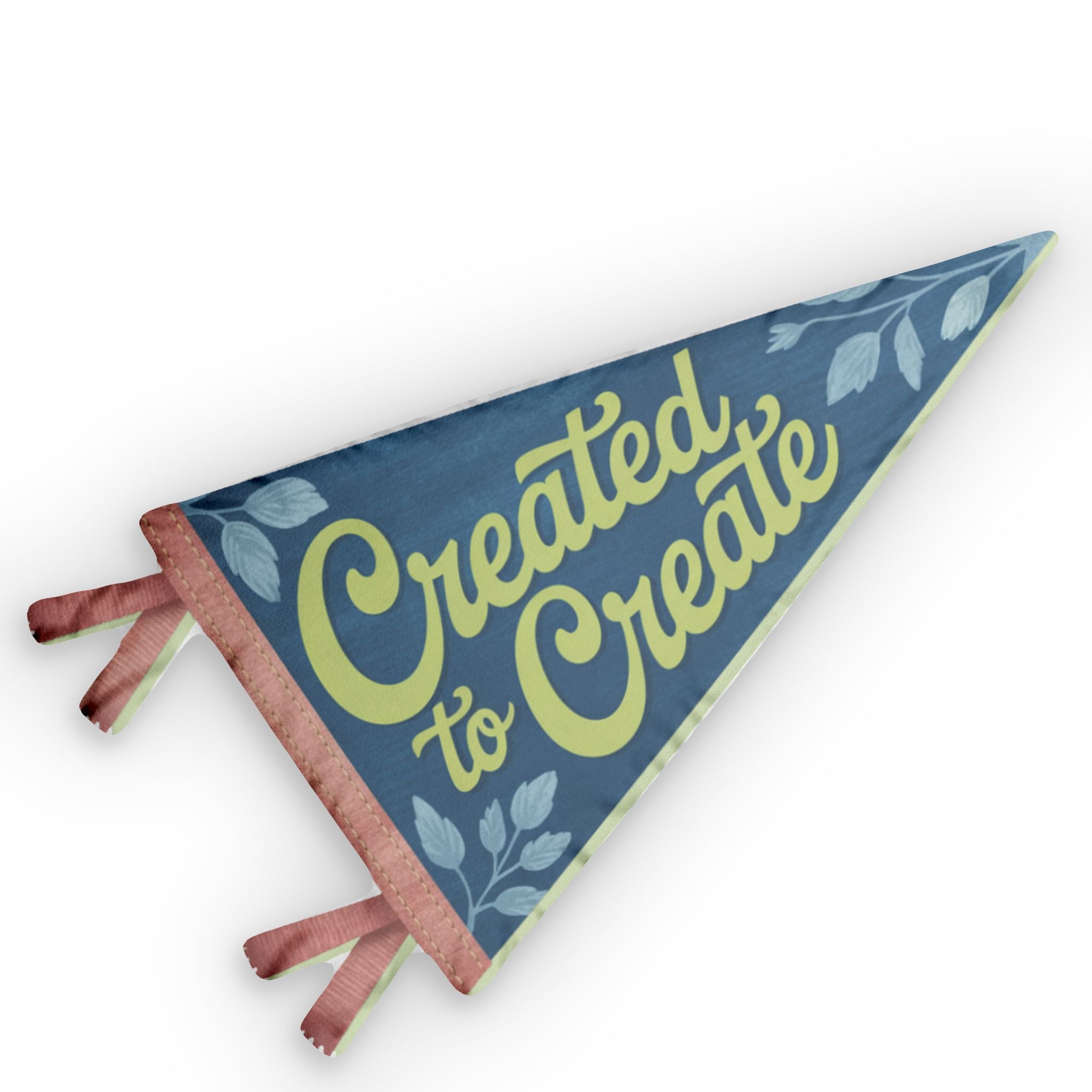 Created to Create Pennant Throw Pillow
