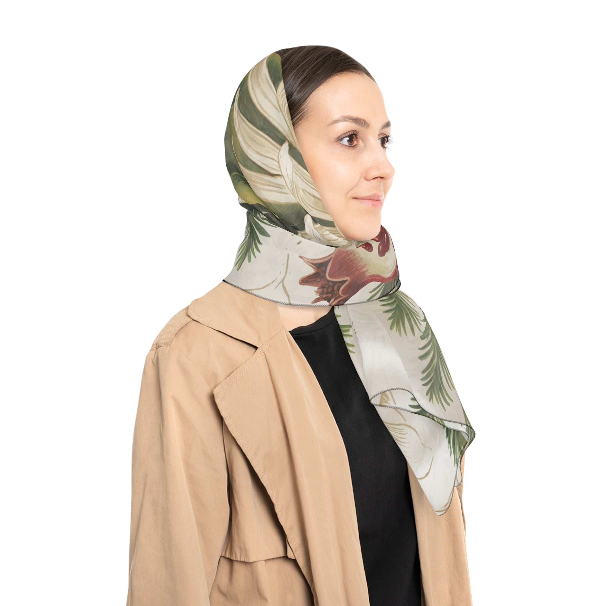 Fall, Holiday, Liturgical Scarf | Vintage Pomegranate Design | Winter Fashion Accessory, Gift for Her, Seasonal Style