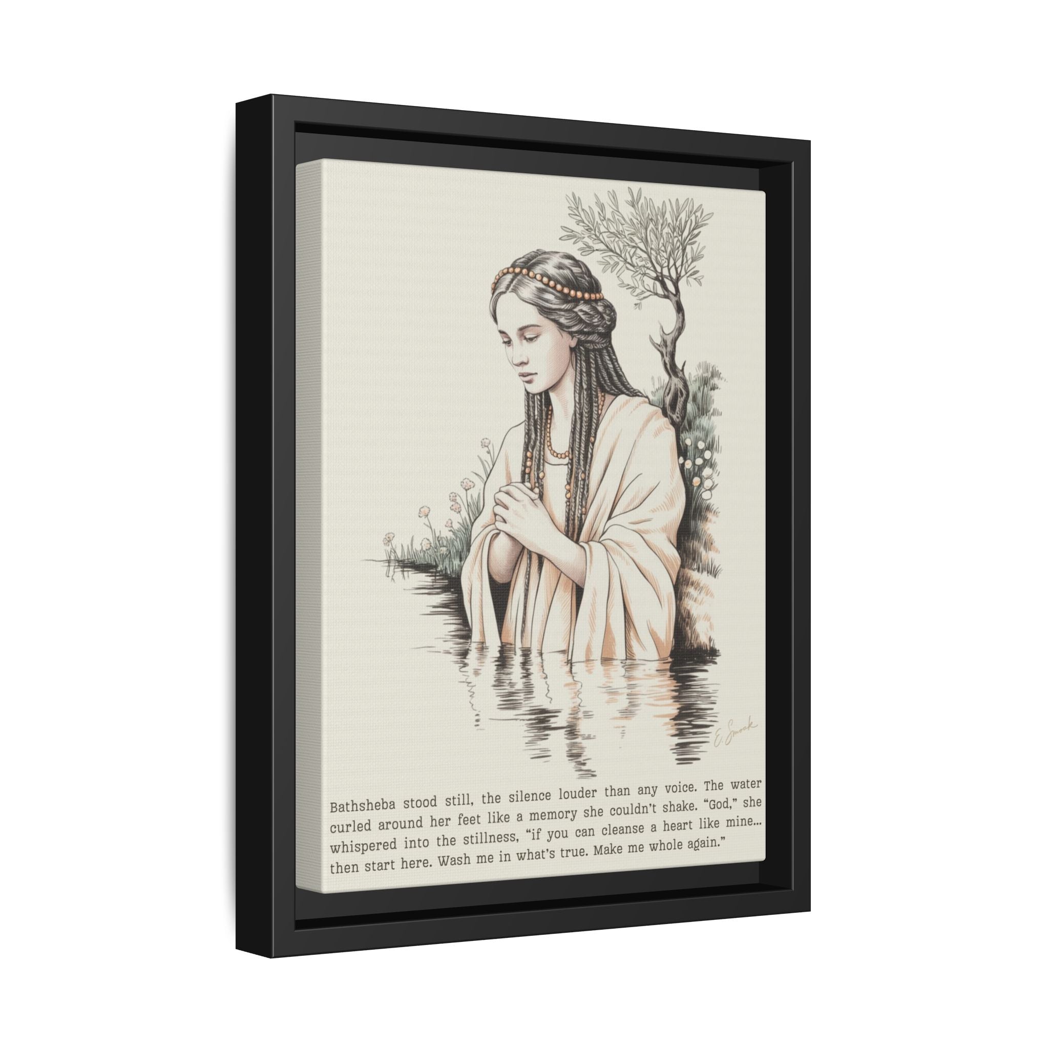 Bookish Woman of the Bible | Bathsheba | Framed Canvas