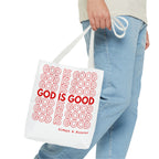 God Is Good Christian Reusable Shopping Bag, Bible Verse Tote, Motivational Church Gift, Farmer's Market, Bible Study Favor Bag