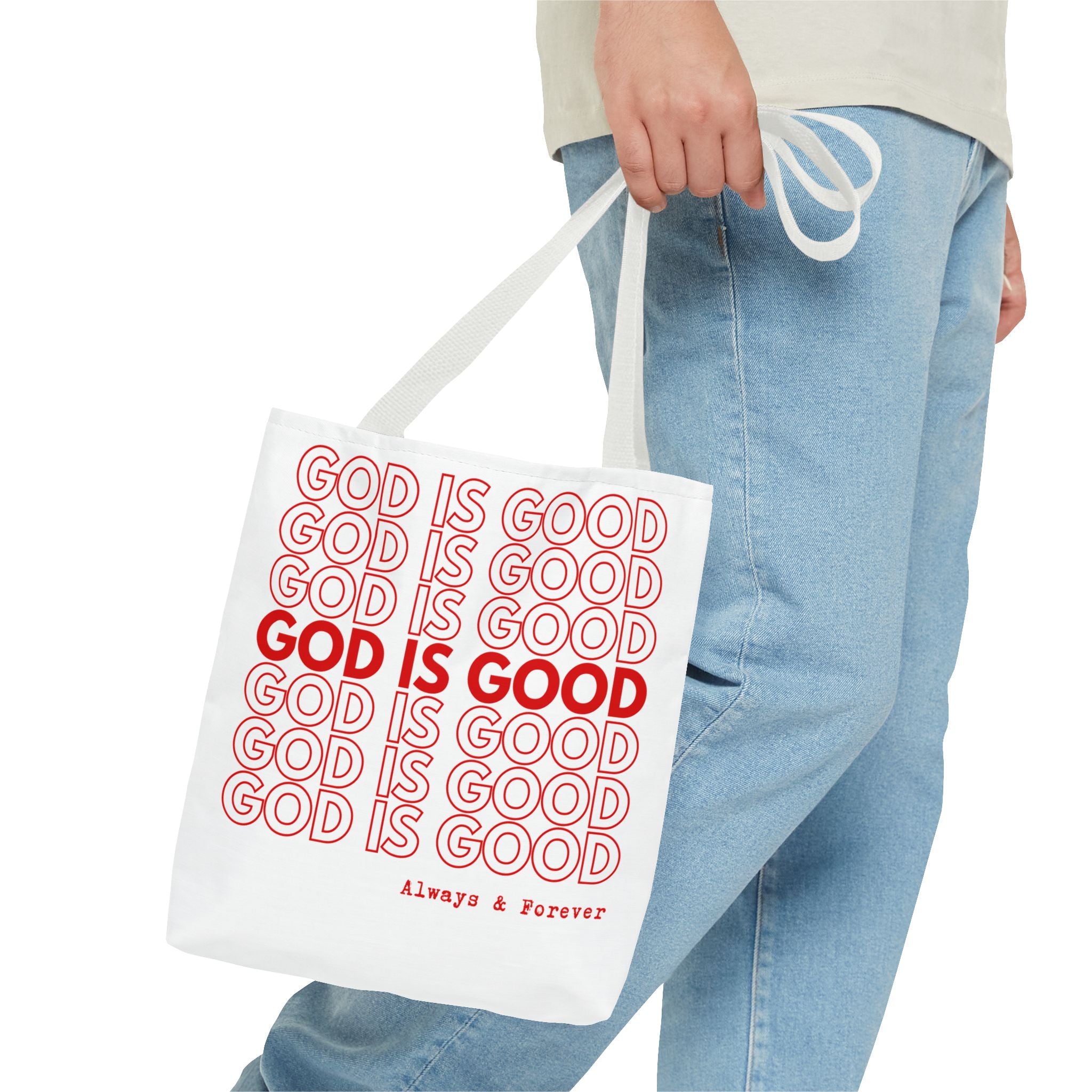 God Is Good Christian Reusable Shopping Bag, Bible Verse Tote, Motivational Church Gift, Farmer's Market, Bible Study Favor Bag