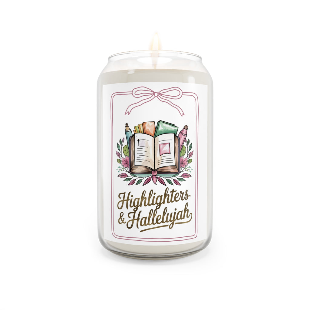 Highlighters & Hallelujah Scented Soy Candle - Bible Study
