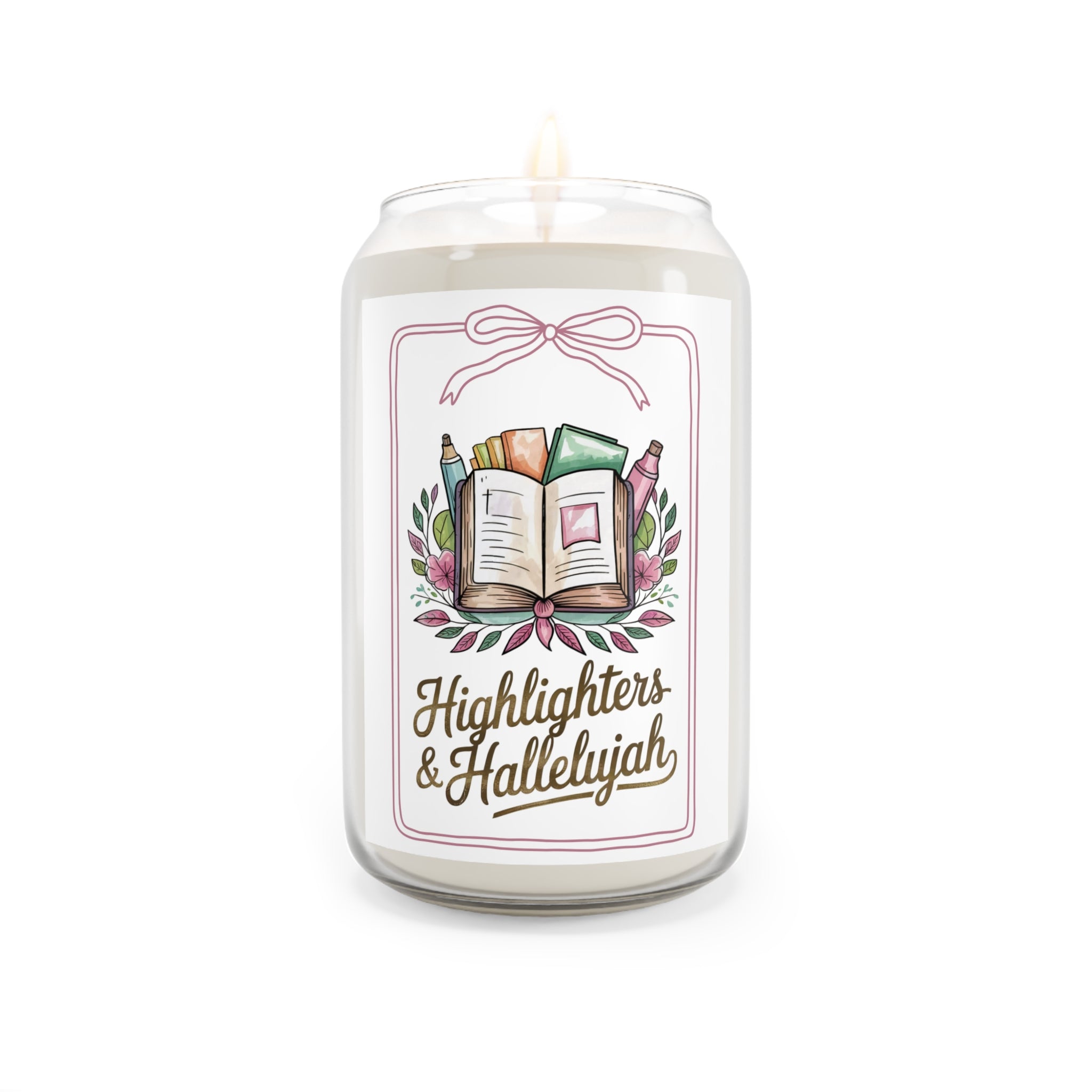 Highlighters & Hallelujah Scented Soy Candle - Bible Study