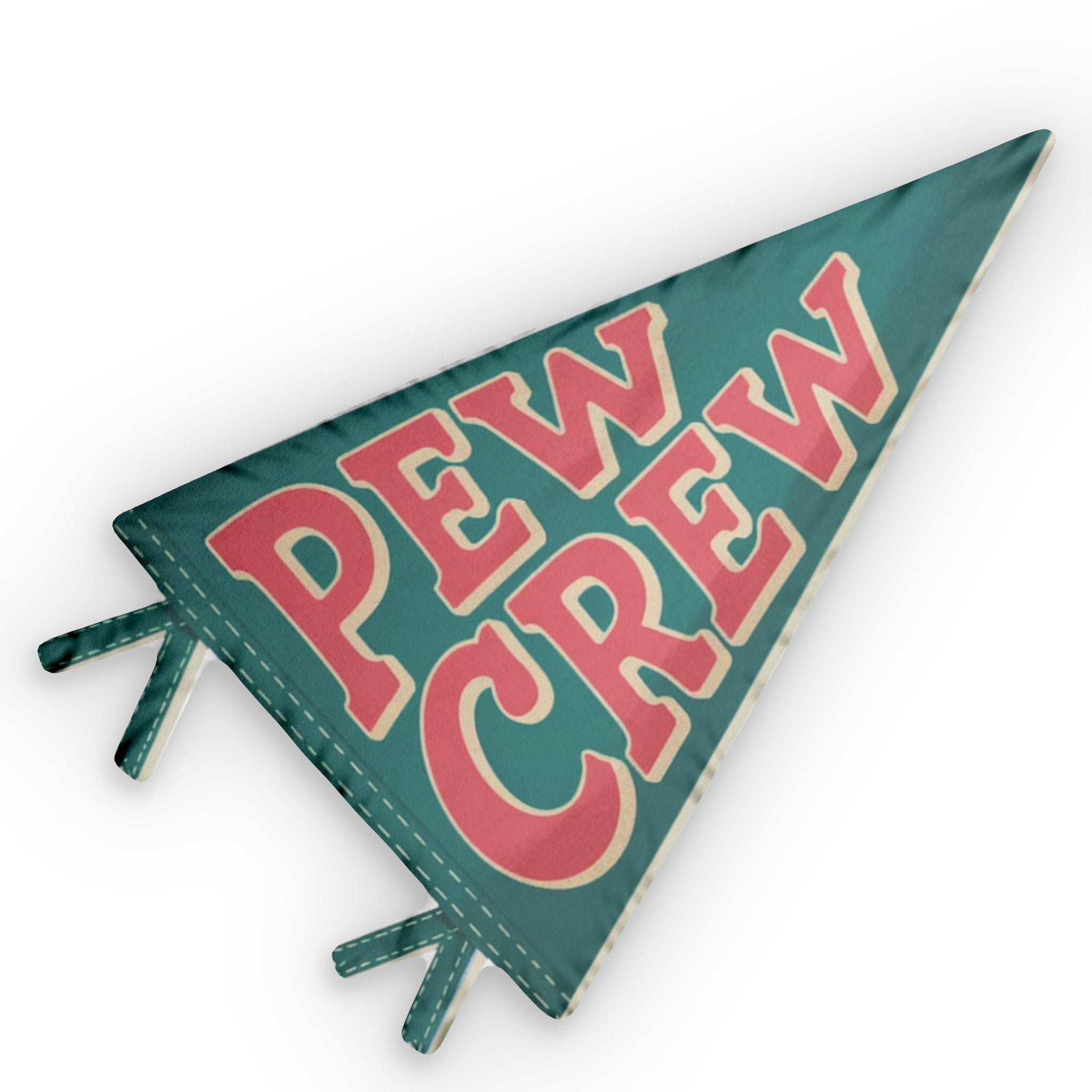 Pew Crew Pennant Throw Pillow