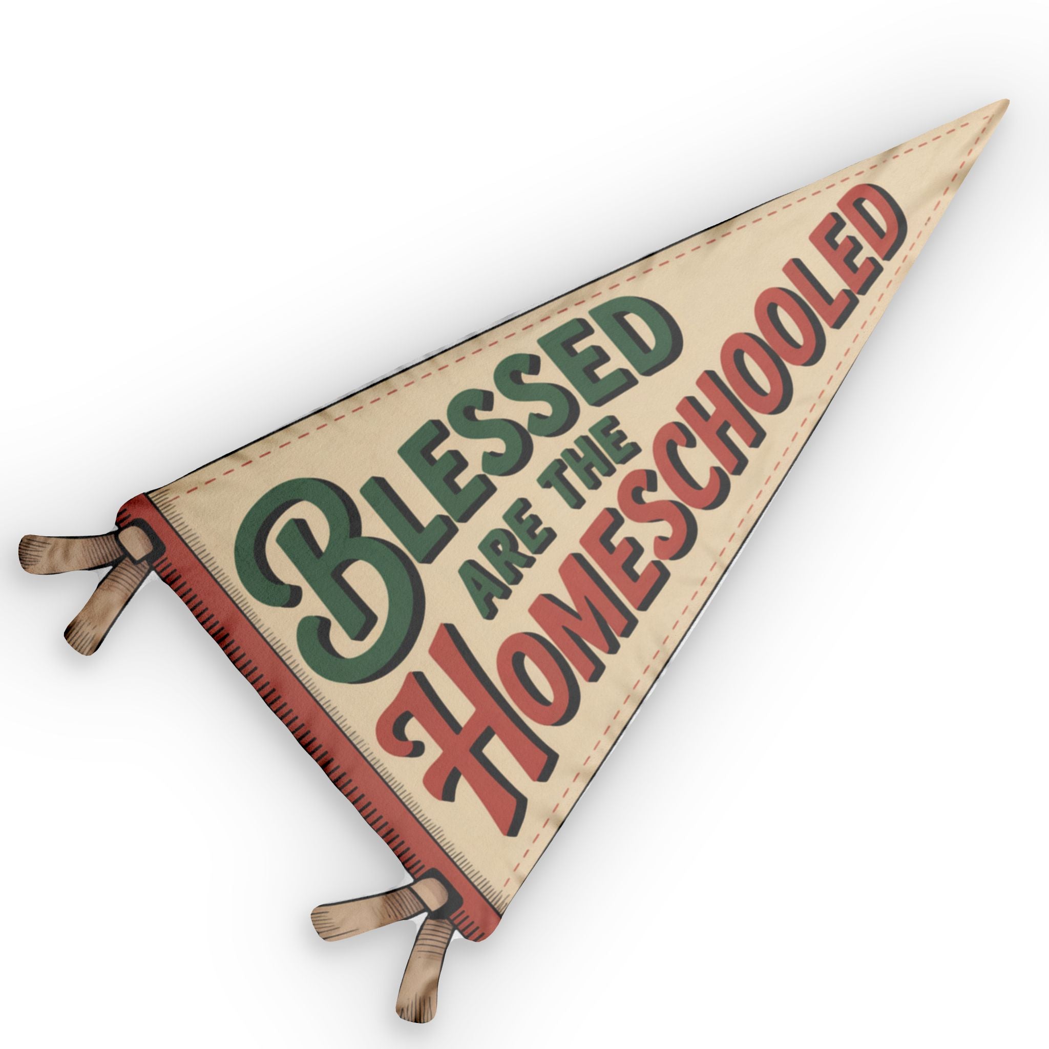 Blessed are the Homeschooled Pennant Throw Pillow