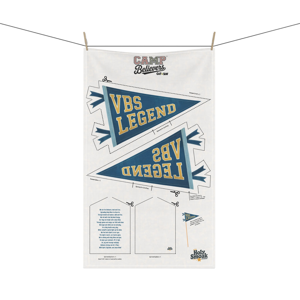 VBS Legend, Camp Believers VBS Cut & Sew Fabric Panel | Tea Towel