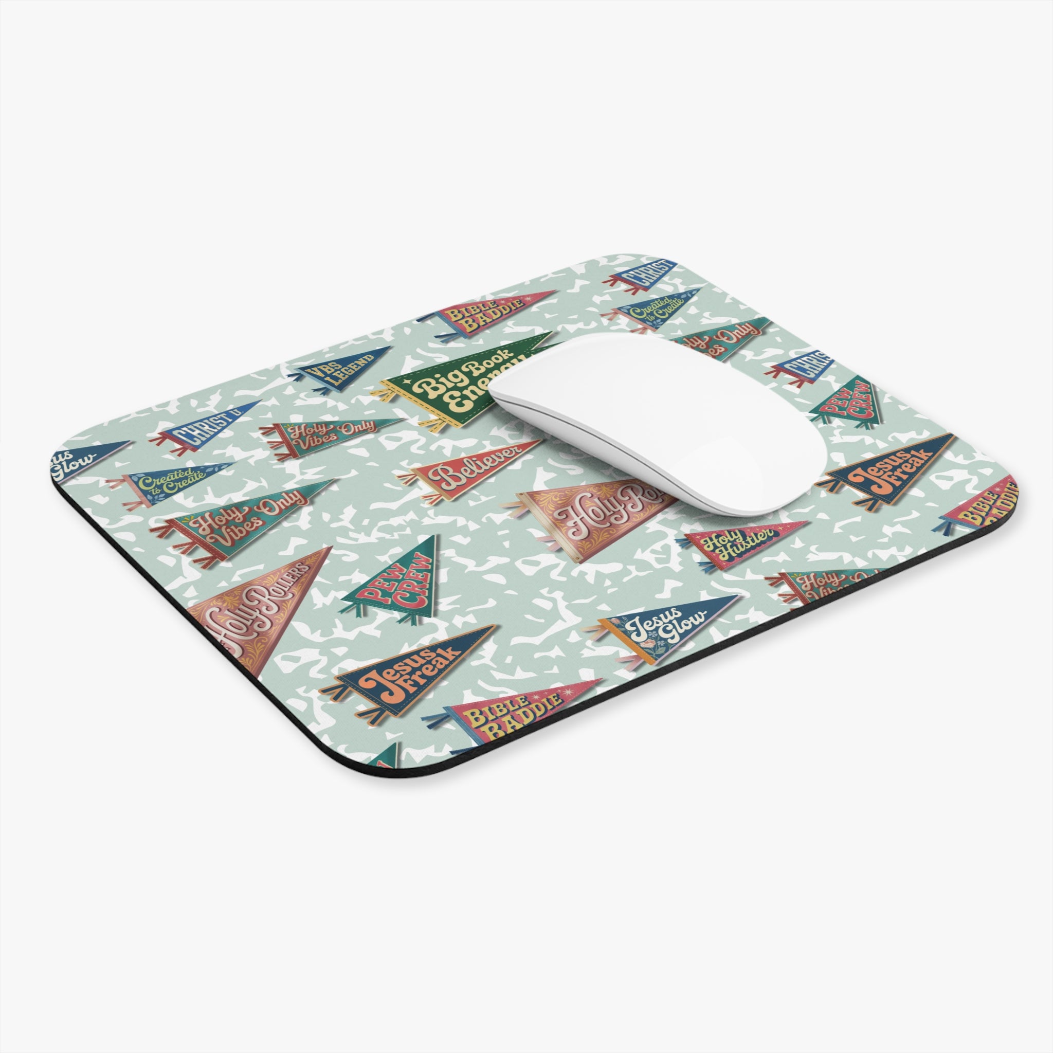 Camp Believers Pennants Mouse Pad