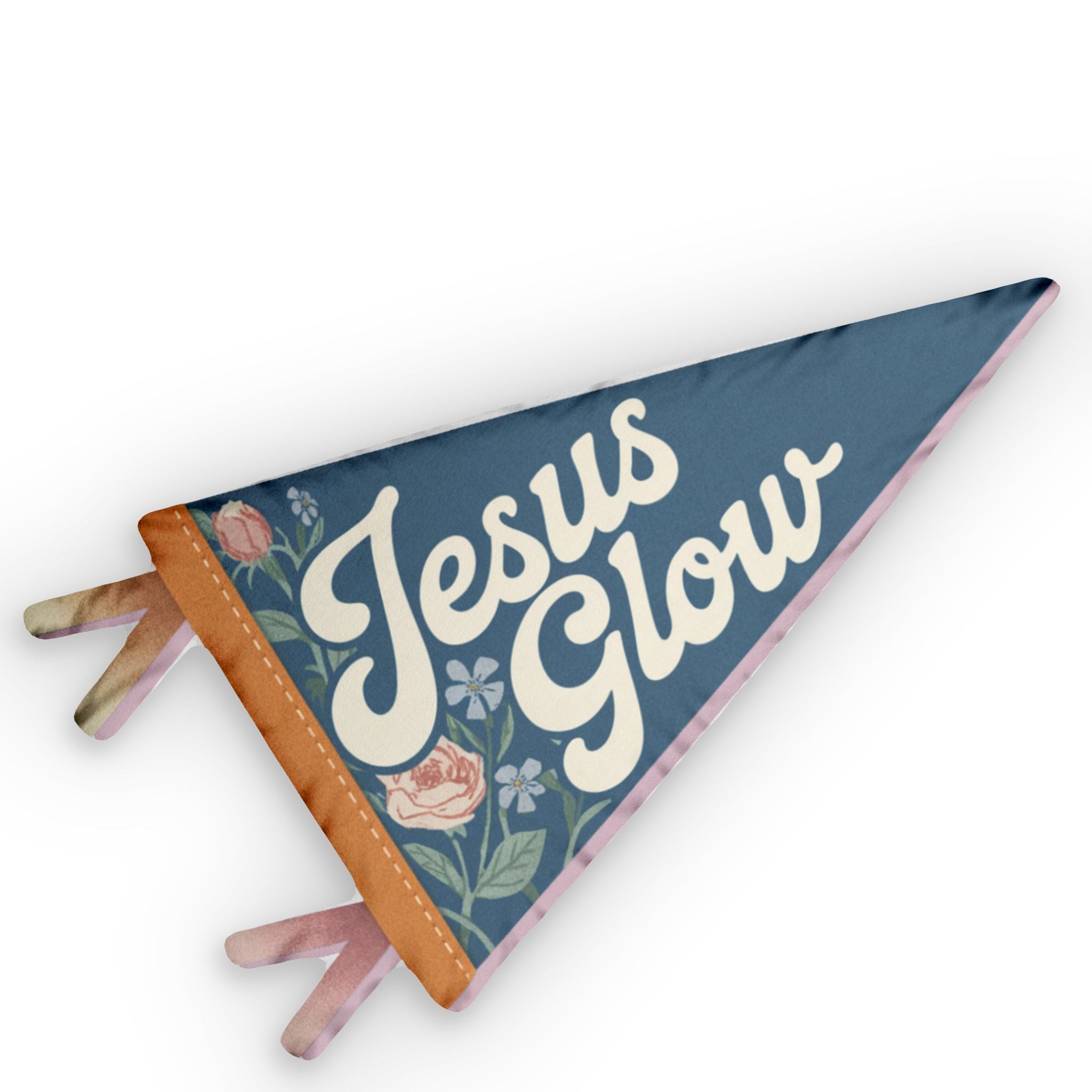 Jesus Glow Pennant Throw Pillow