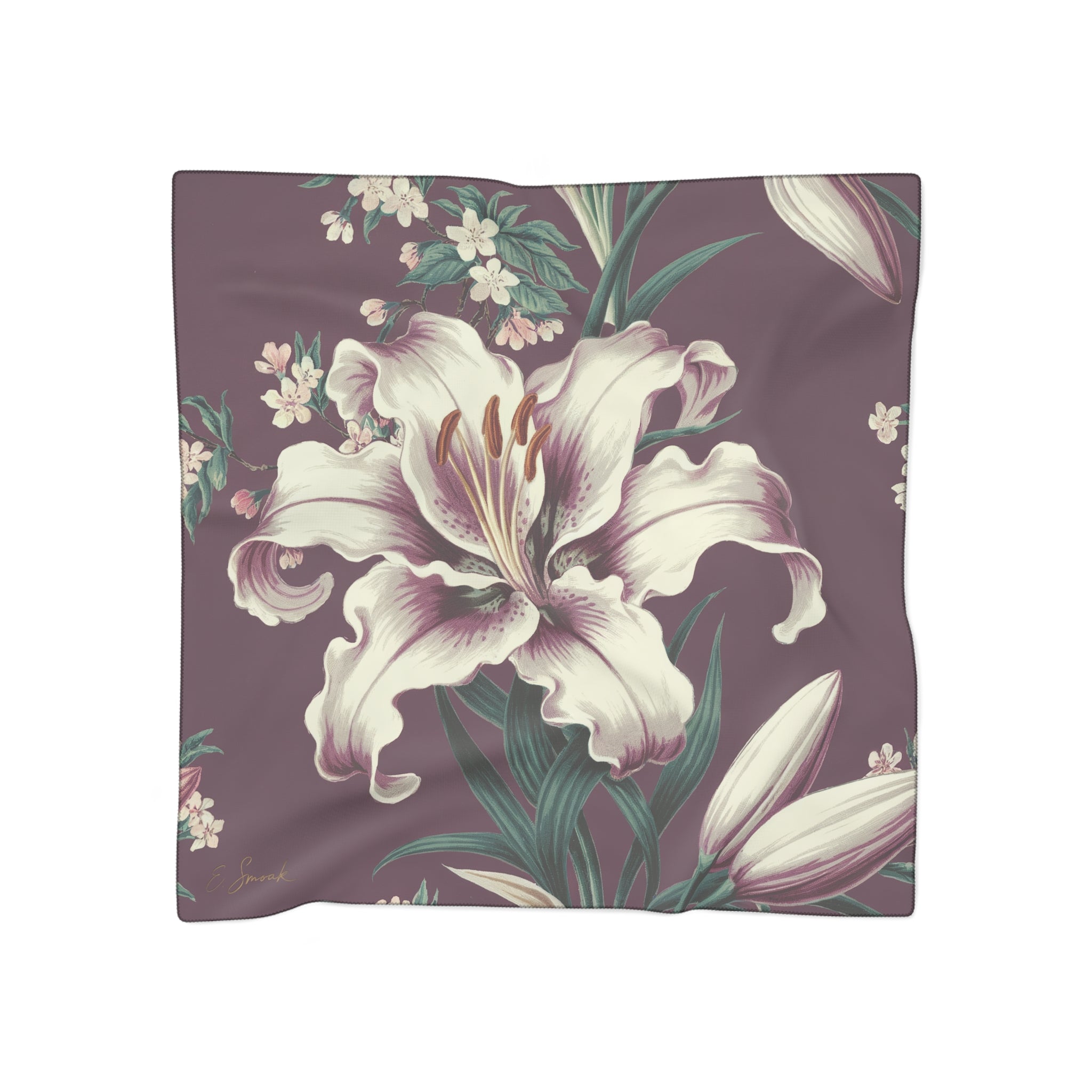 Liturgical Scarf | White Lilly