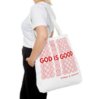 God Is Good Christian Reusable Shopping Bag, Bible Verse Tote, Motivational Church Gift, Farmer's Market, Bible Study Favor Bag