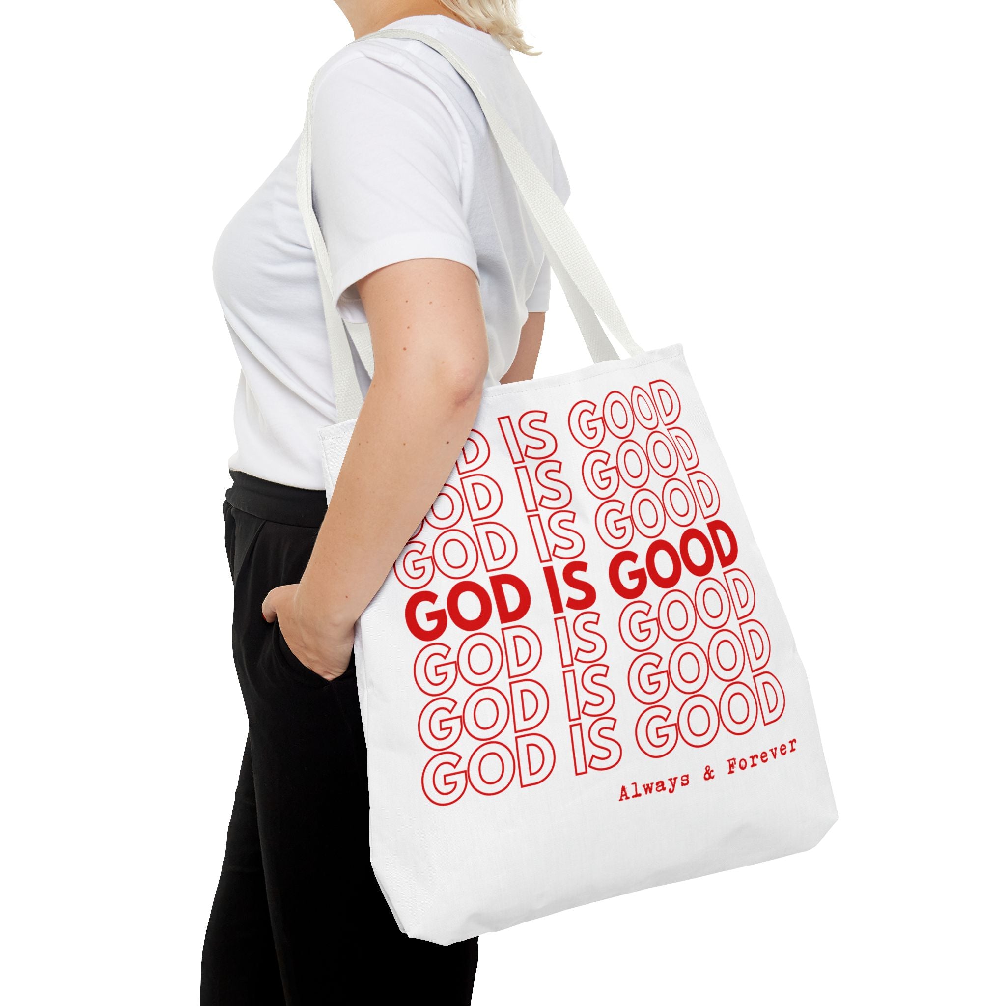 God Is Good Christian Reusable Shopping Bag, Bible Verse Tote, Motivational Church Gift, Farmer's Market, Bible Study Favor Bag