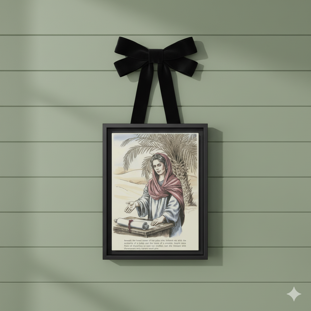 Bookish Women of the Bible Canvas | Deborah Framed Canvas