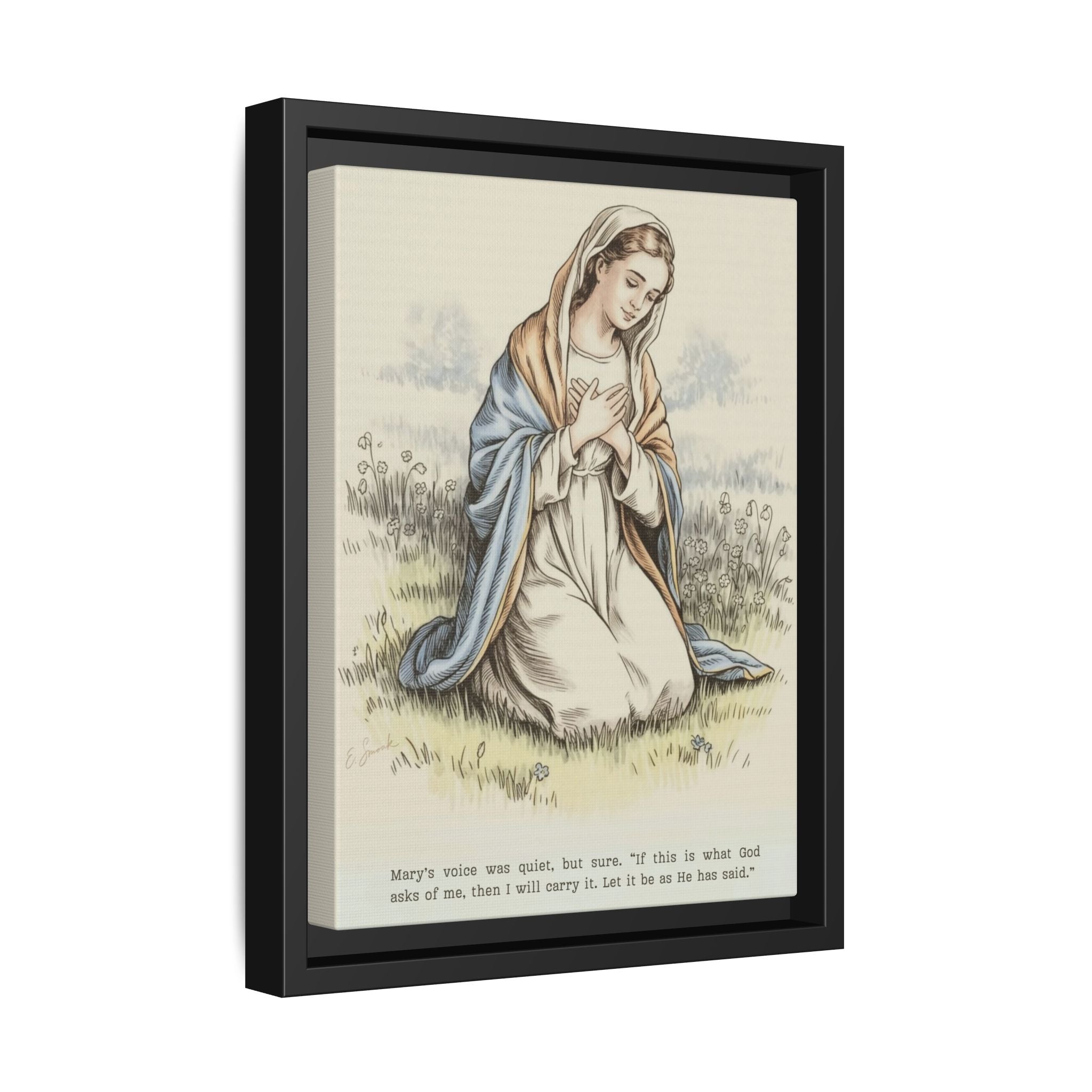 Bookish Woman of the Bible | Blessed Mary | Framed Canvas