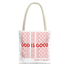 God Is Good Christian Reusable Shopping Bag, Bible Verse Tote, Motivational Church Gift, Farmer's Market, Bible Study Favor Bag