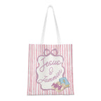 Jesus & Jammies Coquette Bible Study Tote Bag - Pink