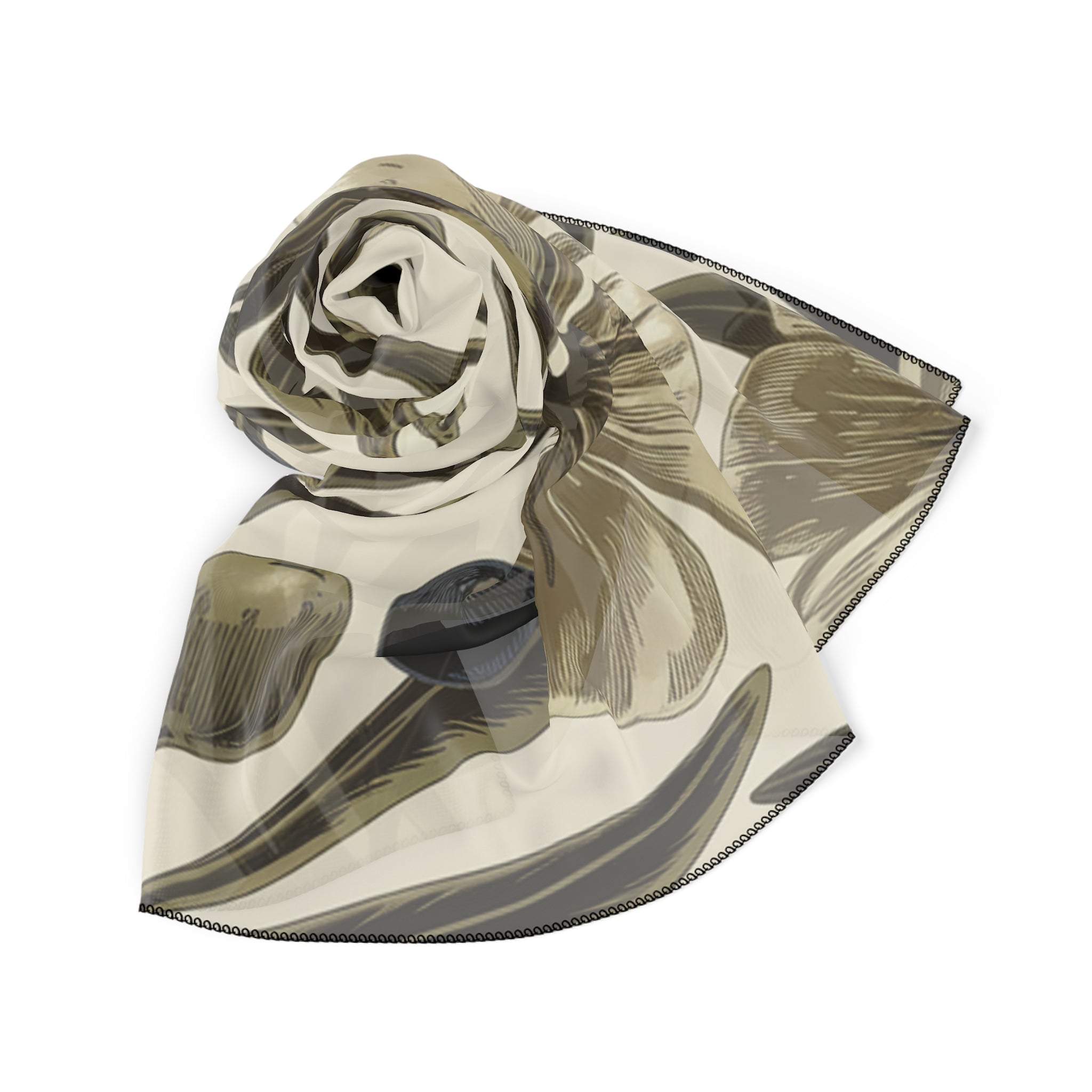 Epiphany Light Christian Scarf | Olive Floral | Liturgical Calendar | White Gold Worship Accessory | Faith Gift for Women