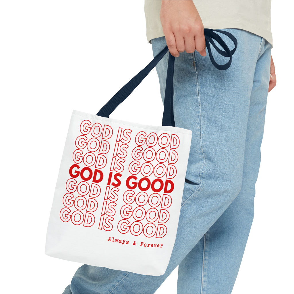 God Is Good Christian Reusable Shopping Bag, Bible Verse Tote, Motivational Church Gift, Farmer's Market, Bible Study Favor Bag