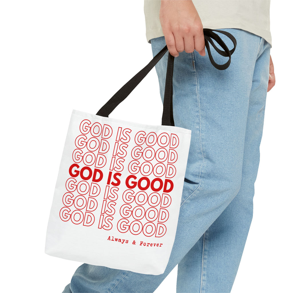 God Is Good Christian Reusable Shopping Bag, Bible Verse Tote, Motivational Church Gift, Farmer's Market, Bible Study Favor Bag