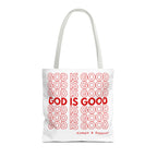 God Is Good Christian Reusable Shopping Bag, Bible Verse Tote, Motivational Church Gift, Farmer's Market, Bible Study Favor Bag