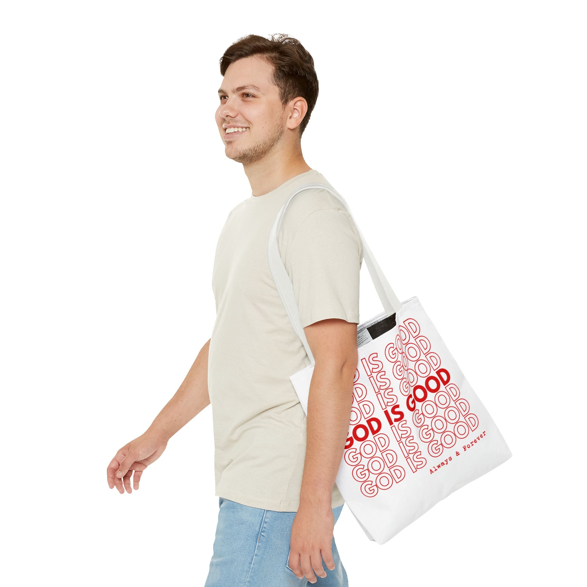 God Is Good Christian Reusable Shopping Bag, Bible Verse Tote, Motivational Church Gift, Farmer's Market, Bible Study Favor Bag