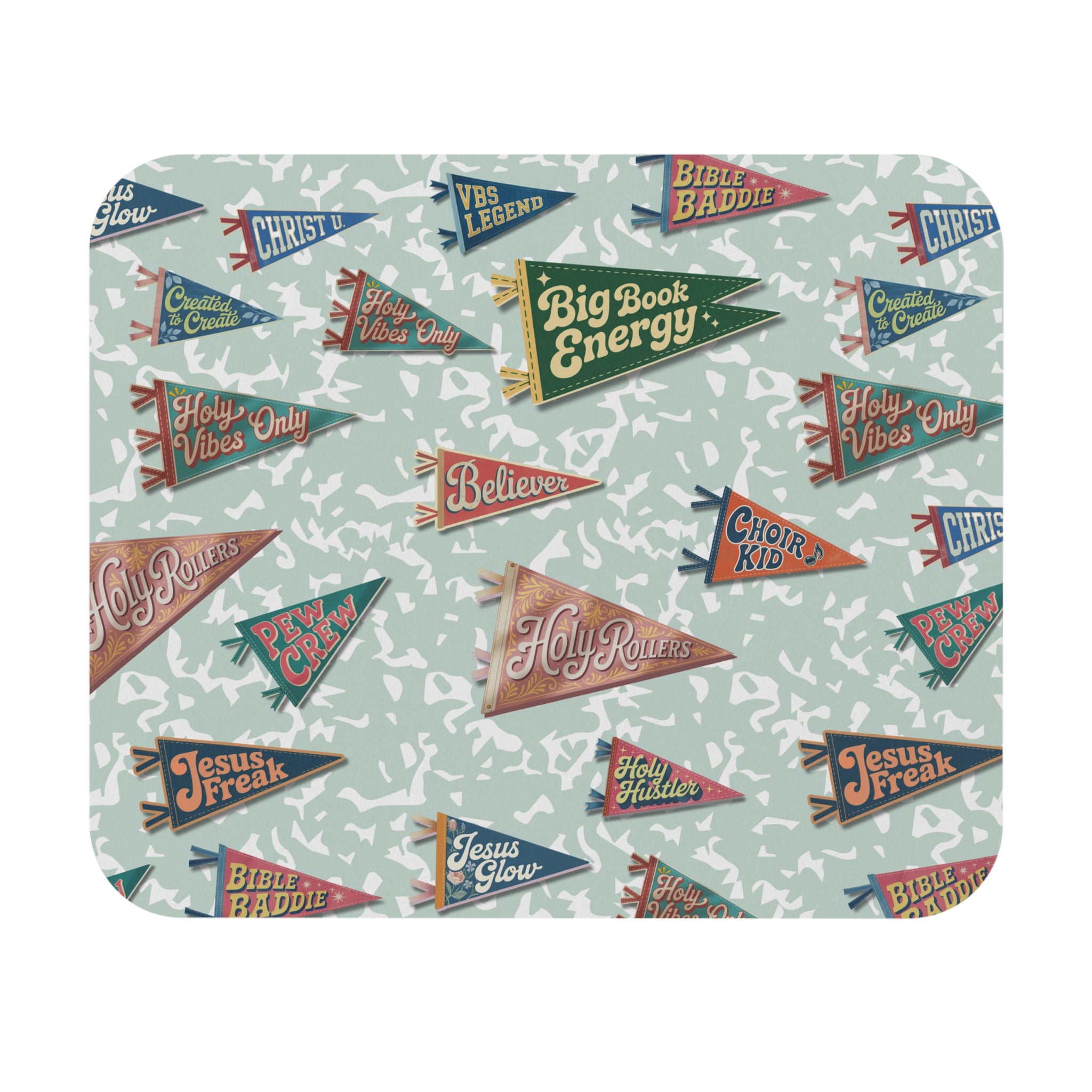 Camp Believers Pennants Mouse Pad