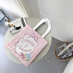 Jesus & Jammies Coquette Bible Study Tote Bag - Pink