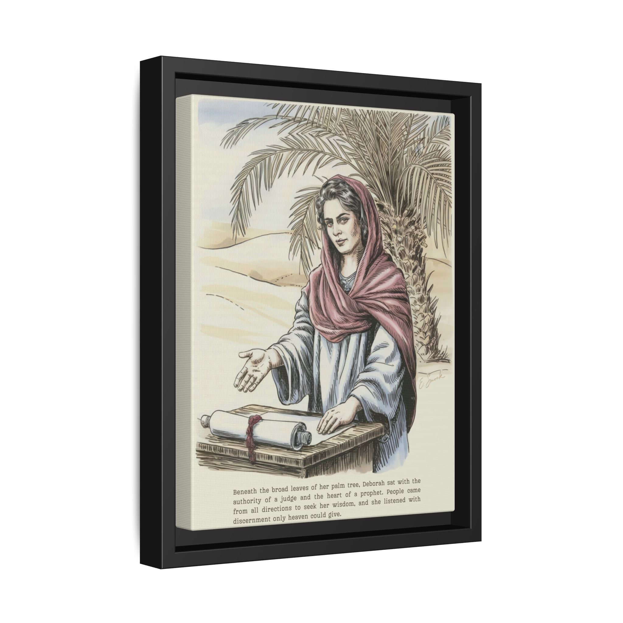 Bookish Women of the Bible Canvas | Deborah Framed Canvas