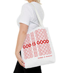 God Is Good Christian Reusable Shopping Bag, Bible Verse Tote, Motivational Church Gift, Farmer's Market, Bible Study Favor Bag