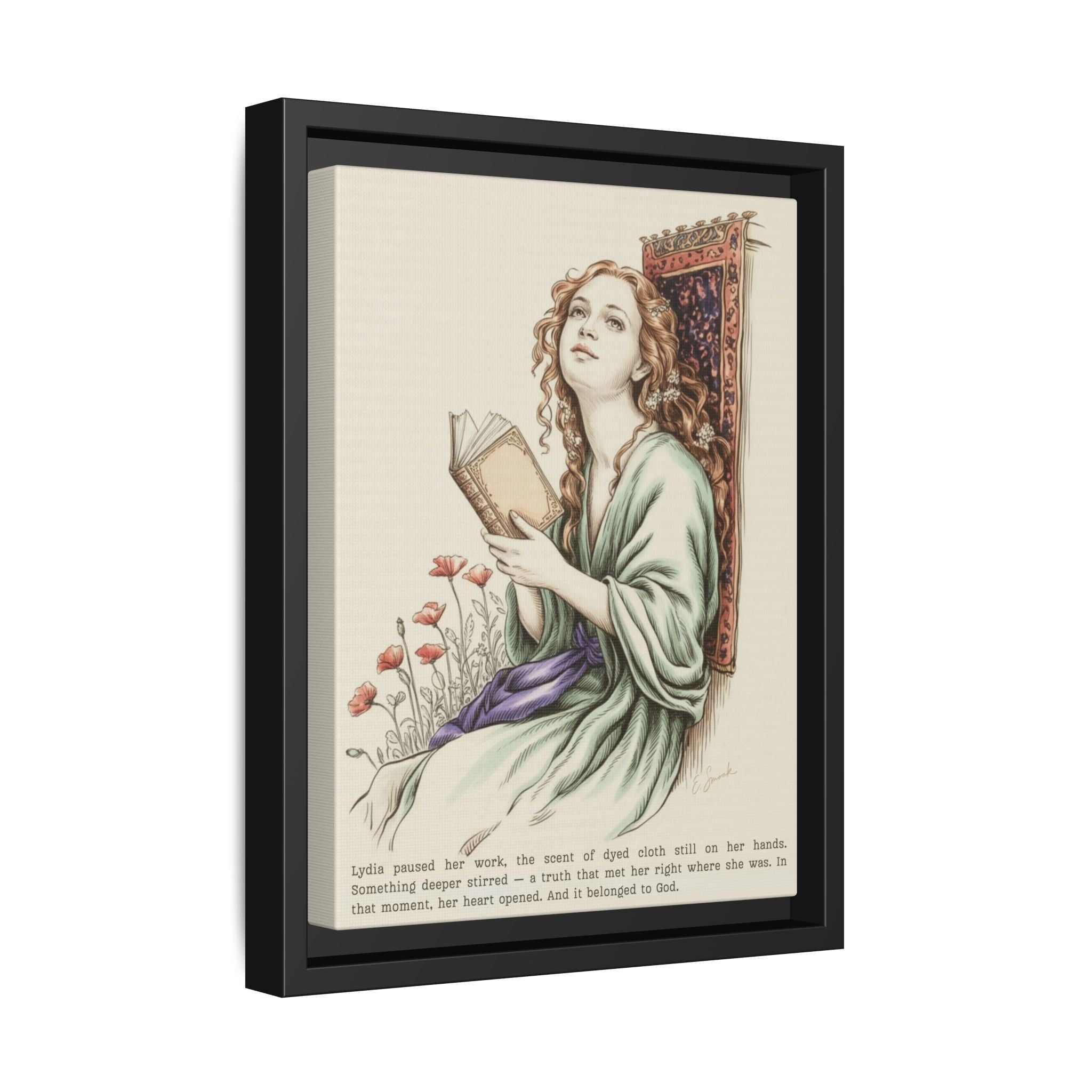 Bookish Woman of the Bible | Lydia | Framed Canvas