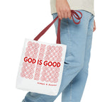 God Is Good Christian Reusable Shopping Bag, Bible Verse Tote, Motivational Church Gift, Farmer's Market, Bible Study Favor Bag