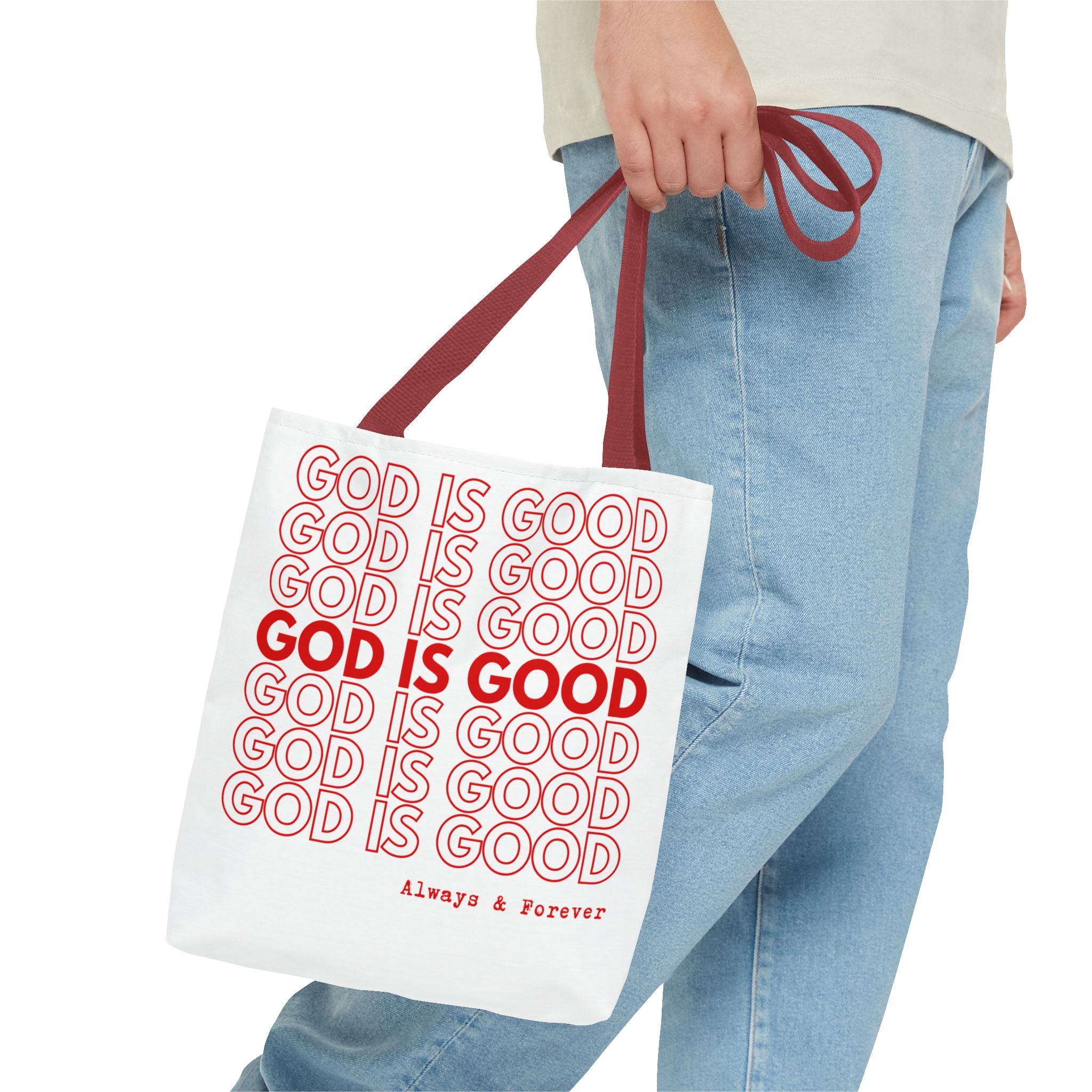 God Is Good Christian Reusable Shopping Bag, Bible Verse Tote, Motivational Church Gift, Farmer's Market, Bible Study Favor Bag
