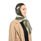 Epiphany Light Christian Scarf | Olive Floral | Liturgical Calendar | White Gold Worship Accessory | Faith Gift for Women