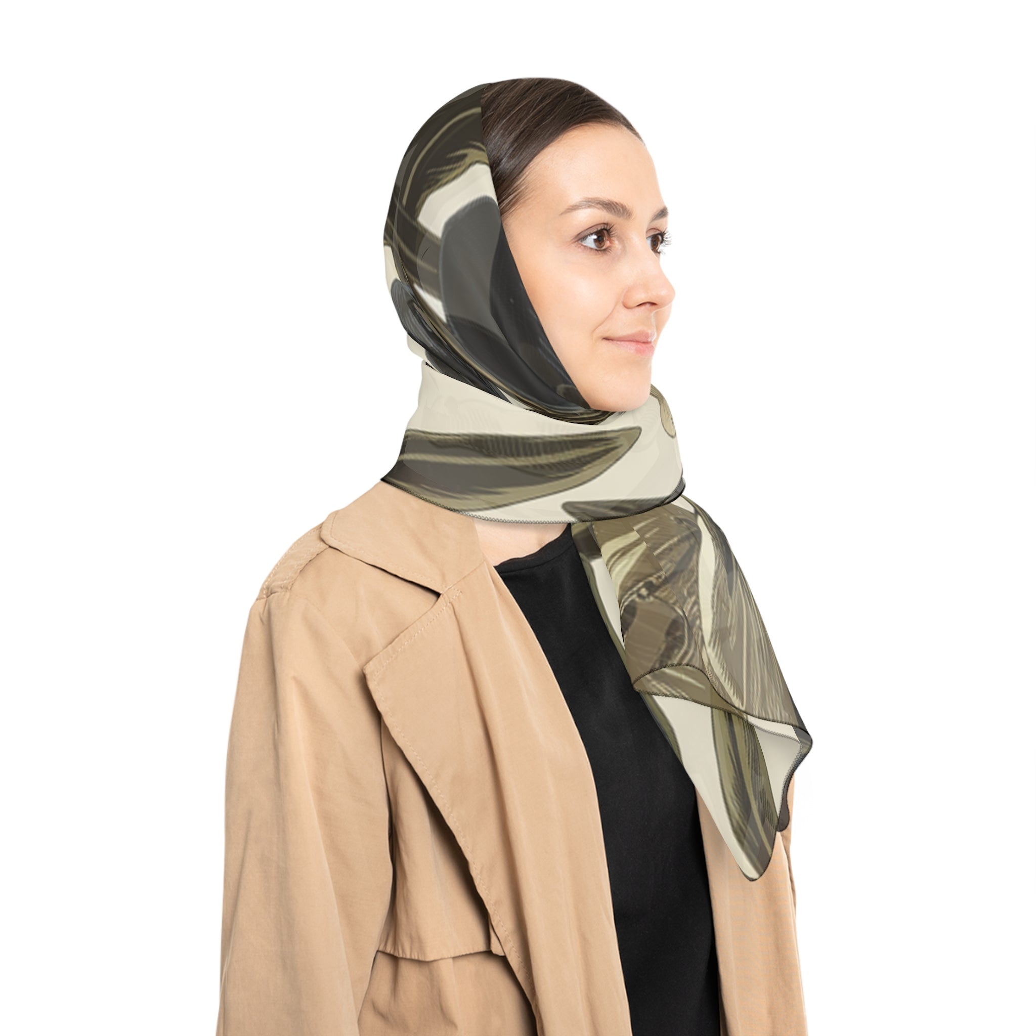 Epiphany Light Christian Scarf | Olive Floral | Liturgical Calendar | White Gold Worship Accessory | Faith Gift for Women