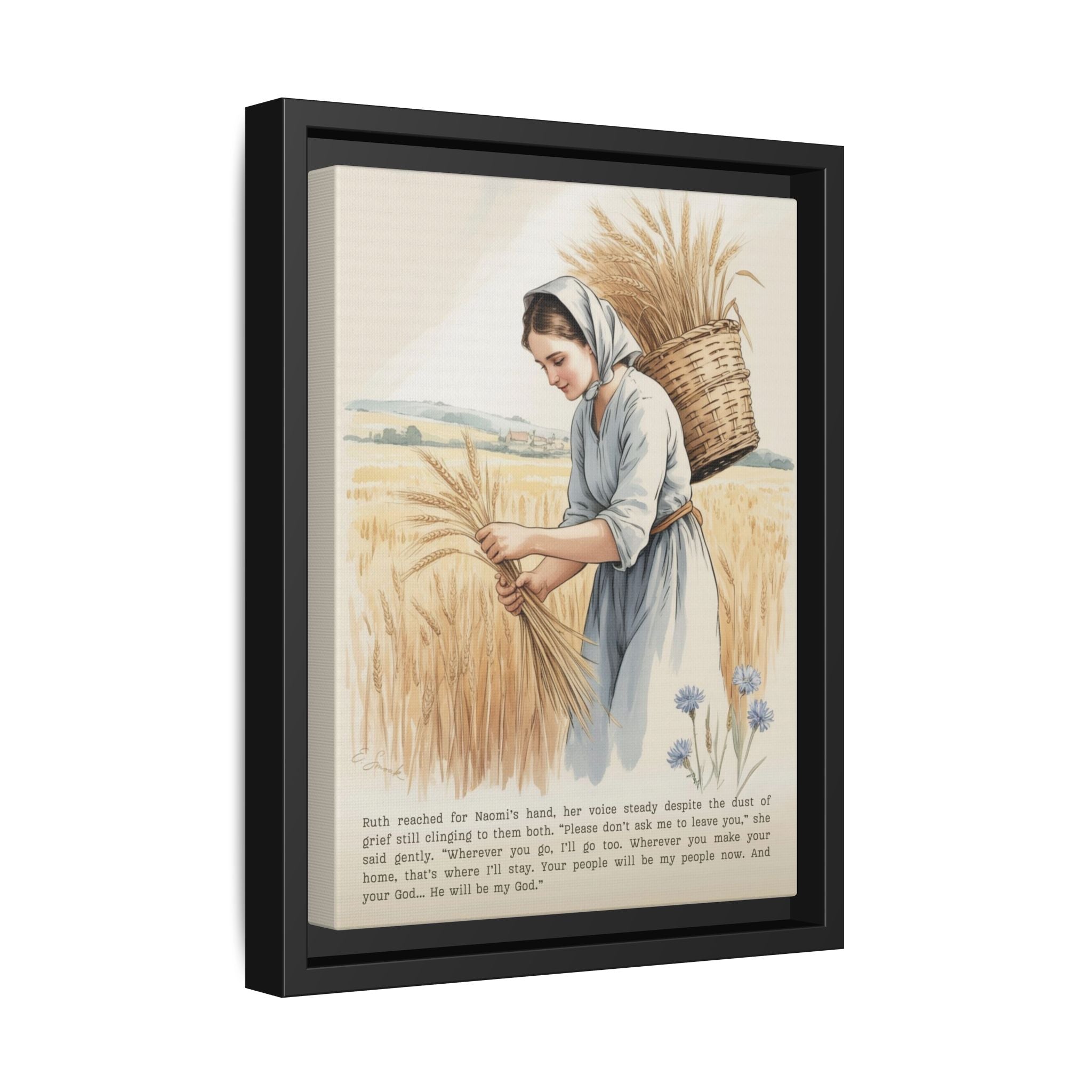 Bookish Woman of the Bible | Ruth | Framed Canvas
