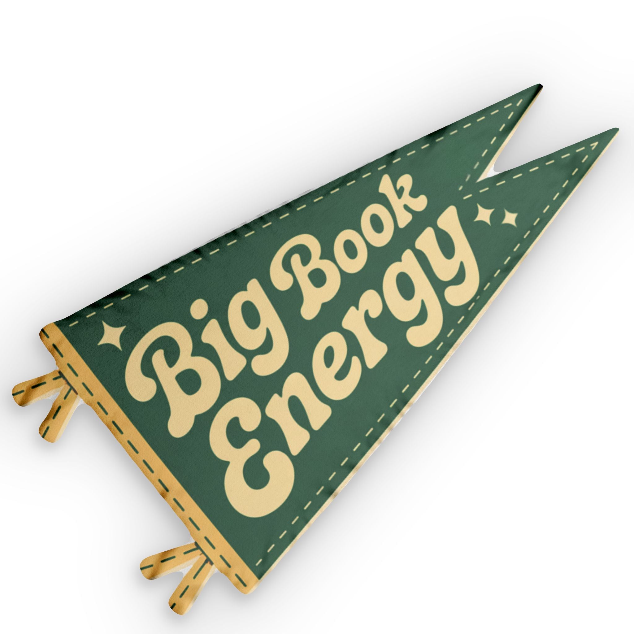 Big Book Energy Pennant Throw Pillow