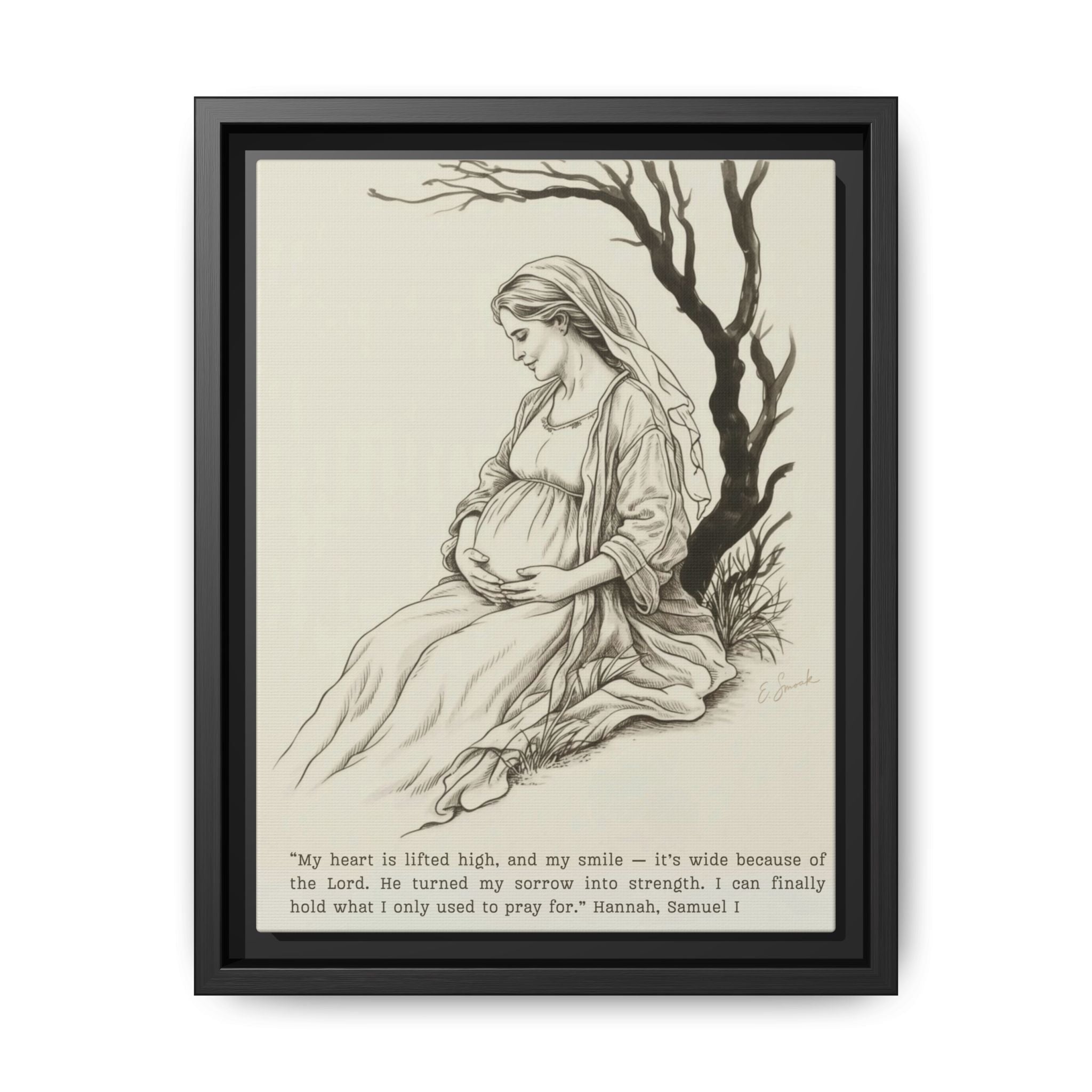 Bookish Woman of the Bible | Hannah | Framed Canvas