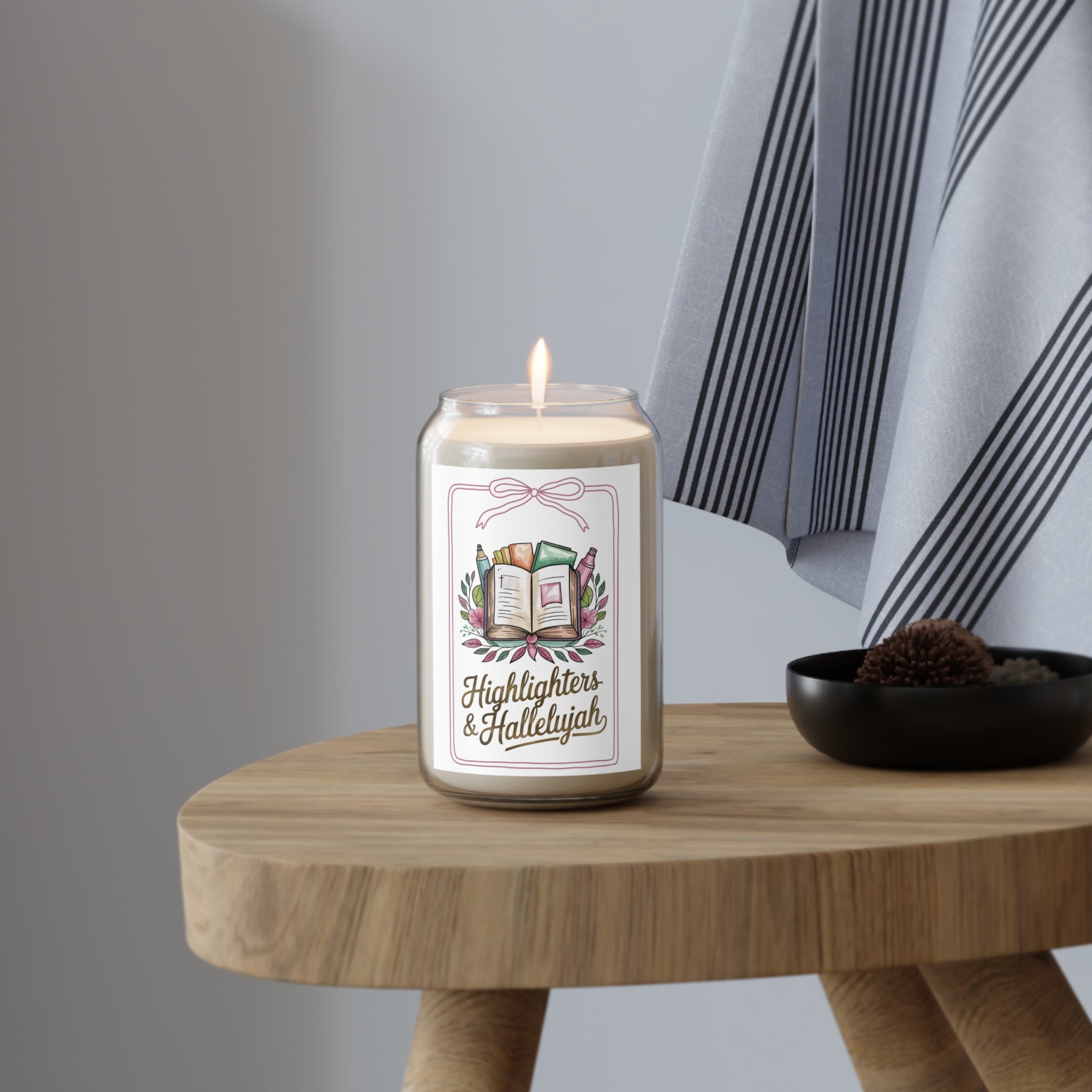 Highlighters & Hallelujah Scented Soy Candle - Bible Study