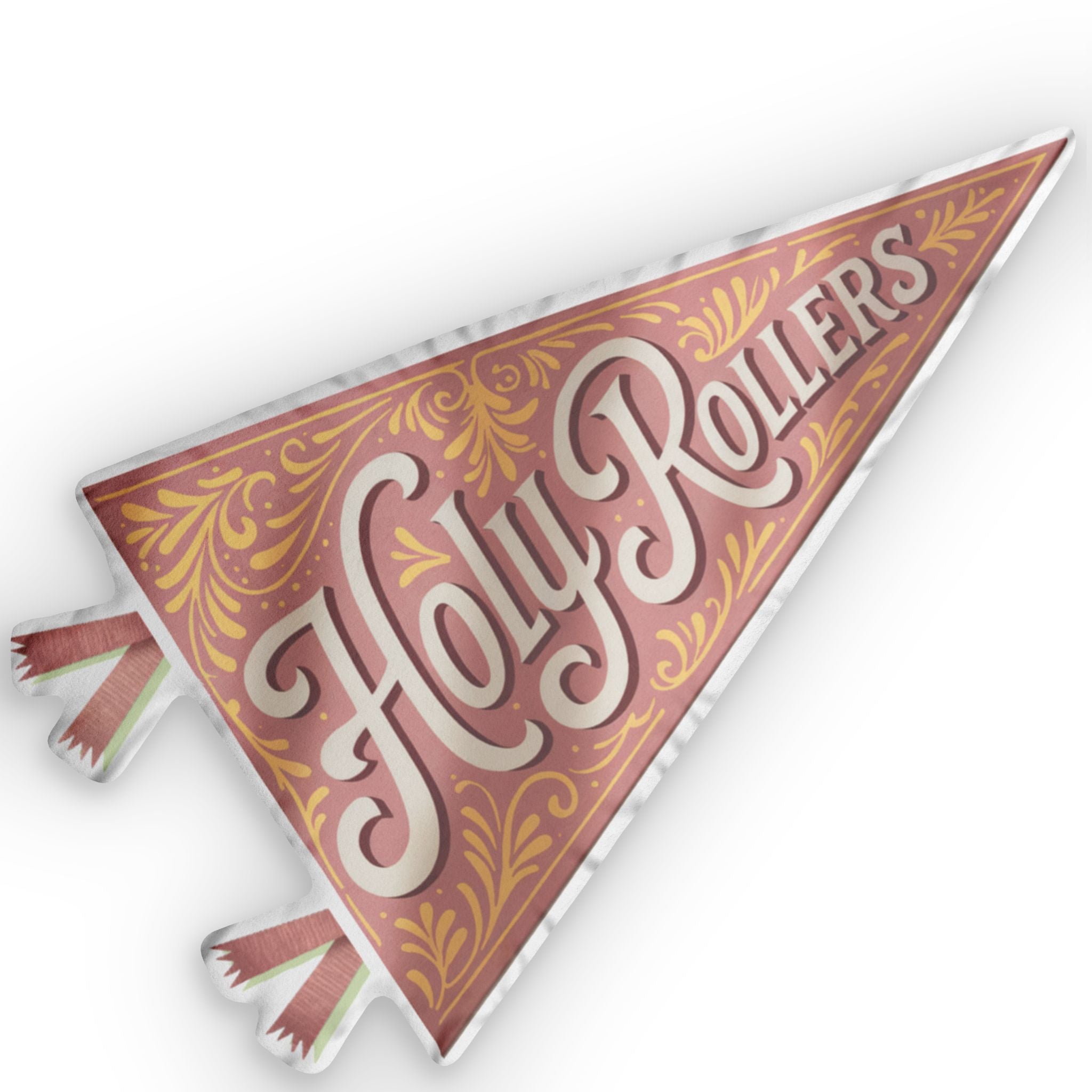Holy Rollers Pennant Throw Pillow