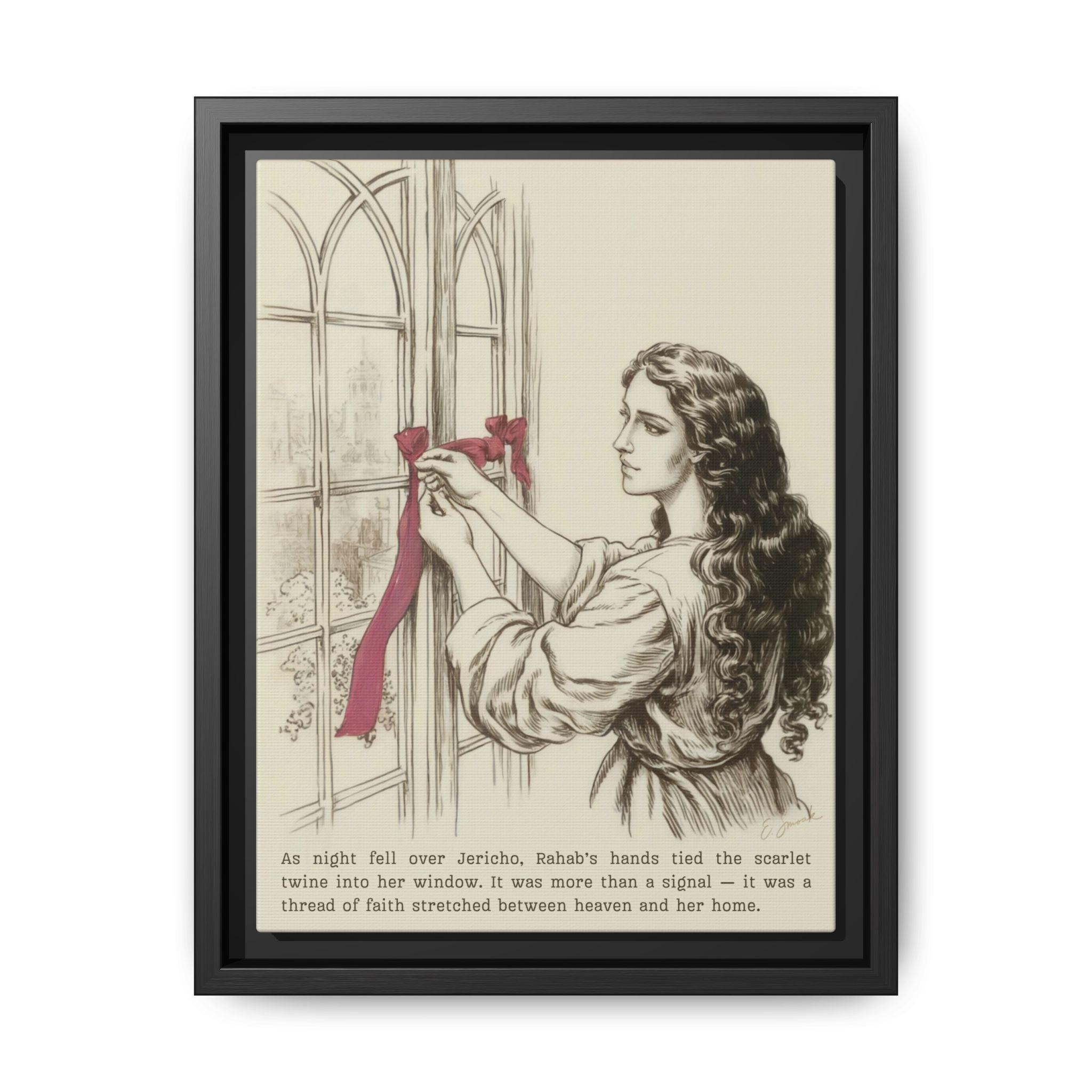 Bookish Woman of the Bible | Rahab | Framed Canvas