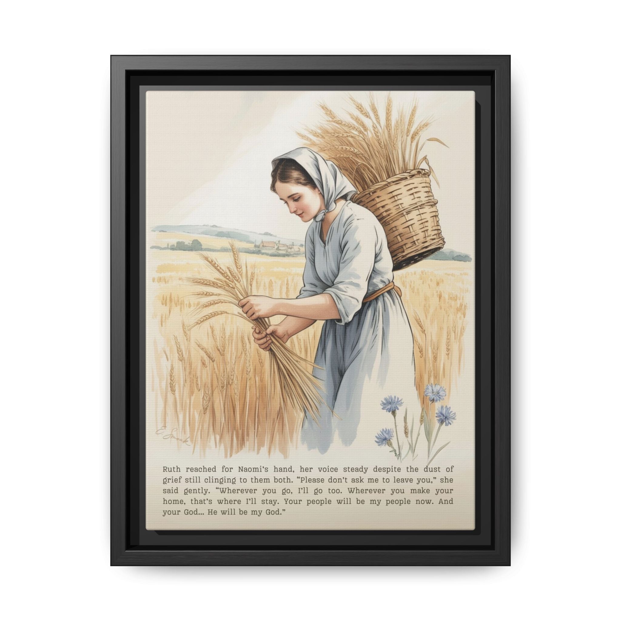 Bookish Woman of the Bible | Ruth | Framed Canvas