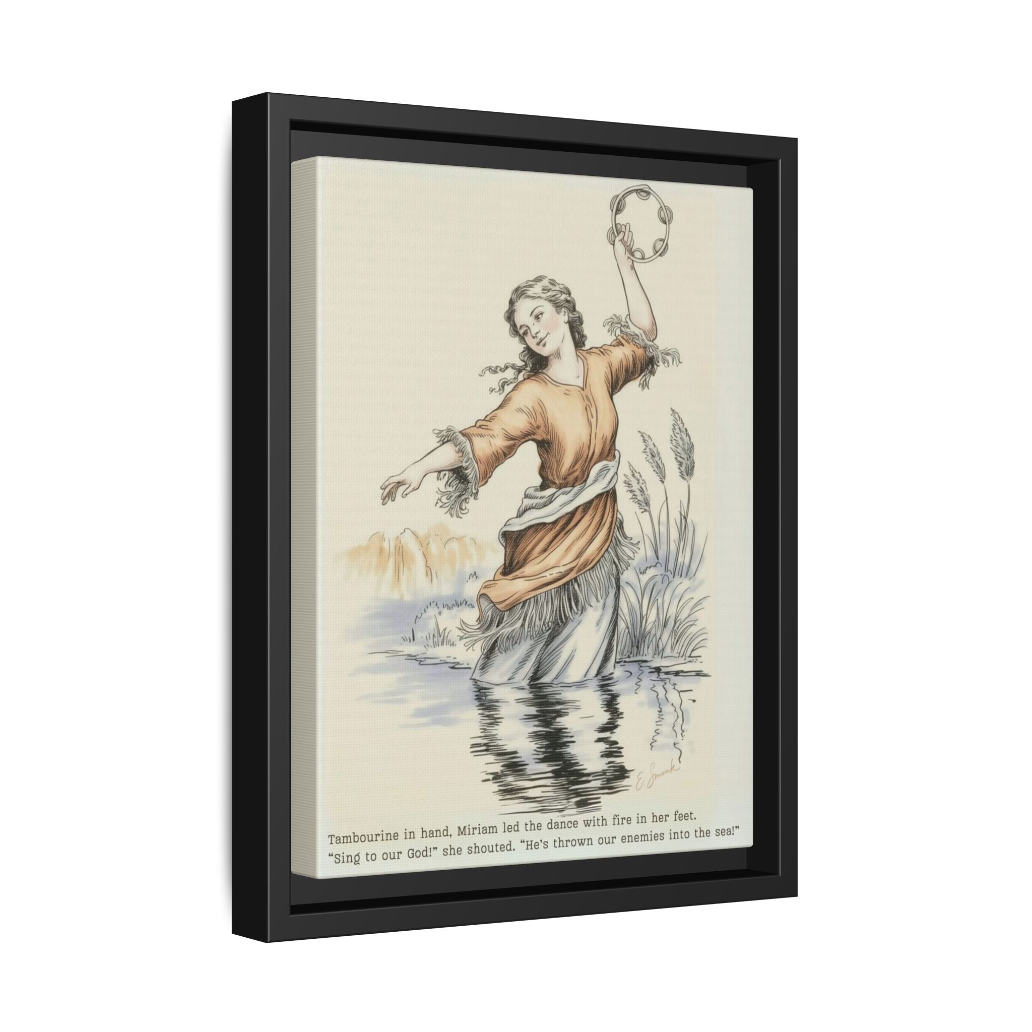 Bookish Woman of the Bible | Miriam | Framed Canvas
