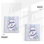 Jesus & Jammies Coquette Bible Study Tote Bag - Blue