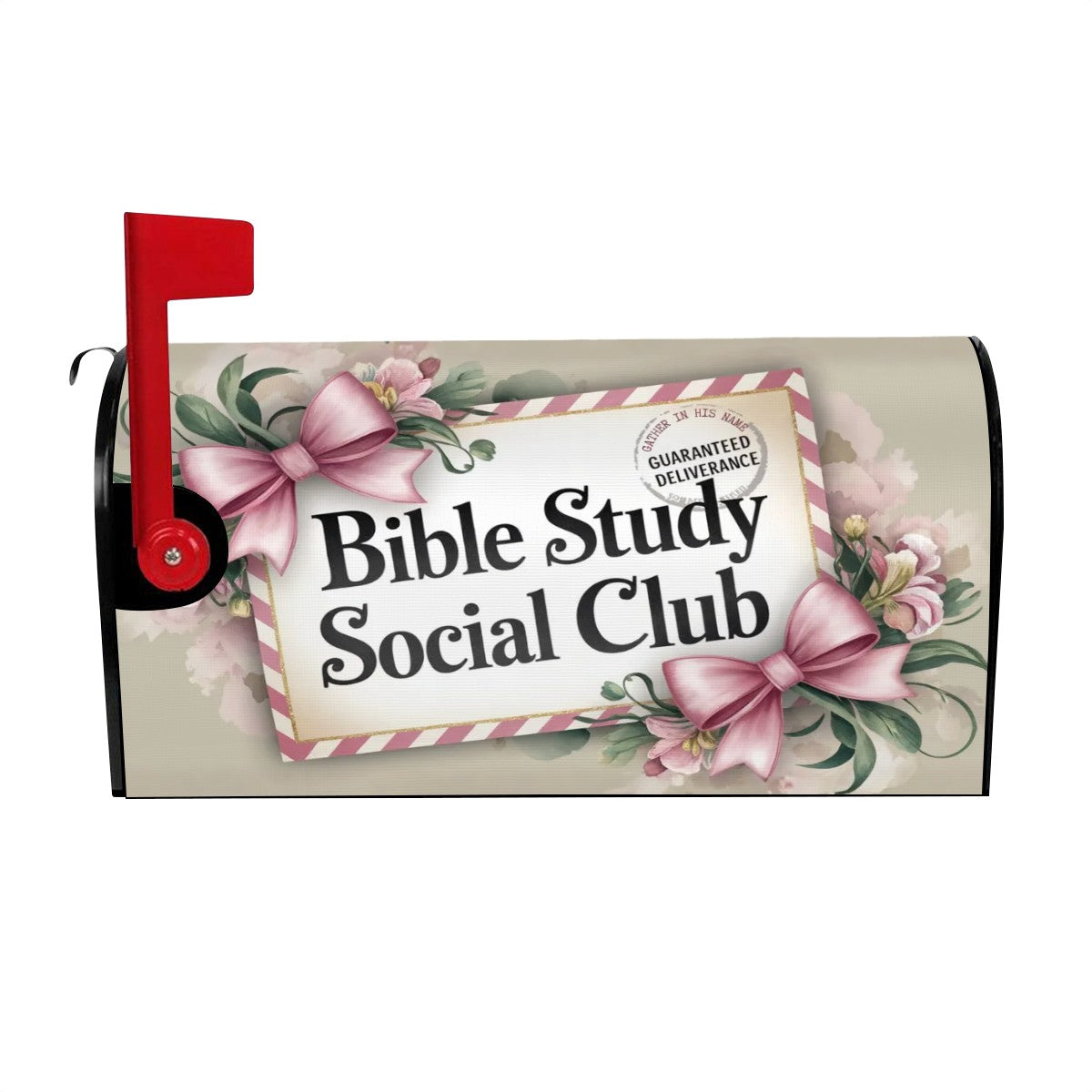 Bible Study Social Club Coquette Magnetic Mailbox Cover